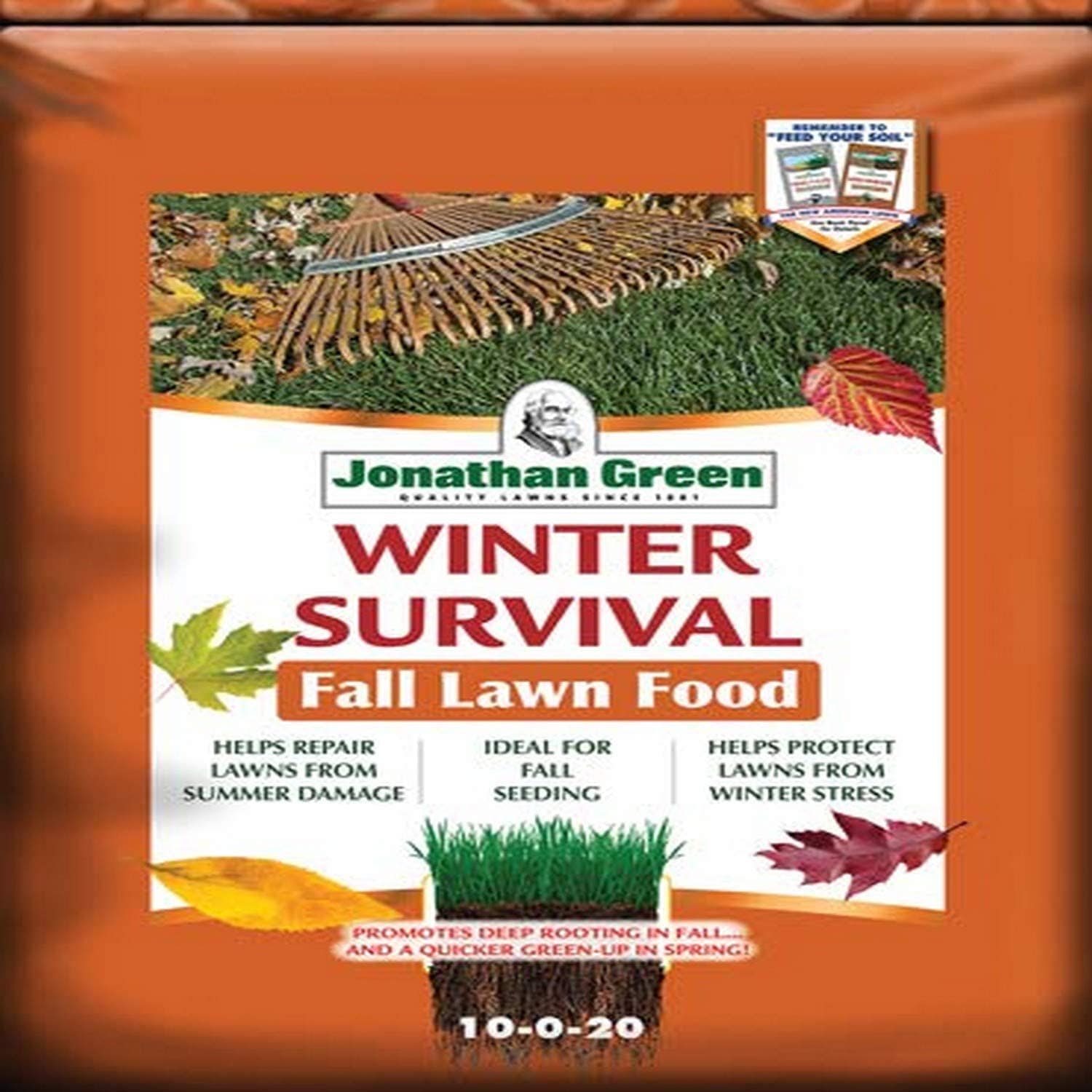 Jonathan Green  Sons 10-0-20 Winter Survival Fall Fertilizer - 15 lbs for Healthy Lawns