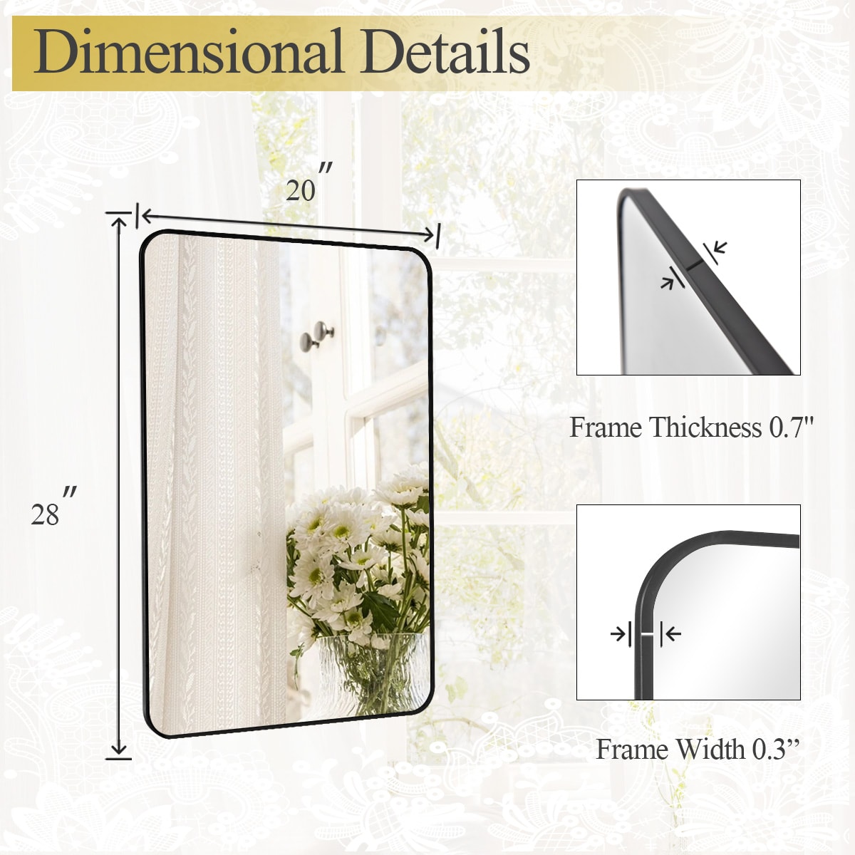 BEAUTYPEAK LS-YSJ-RE2028-B Decor-Mirrors - View #6
