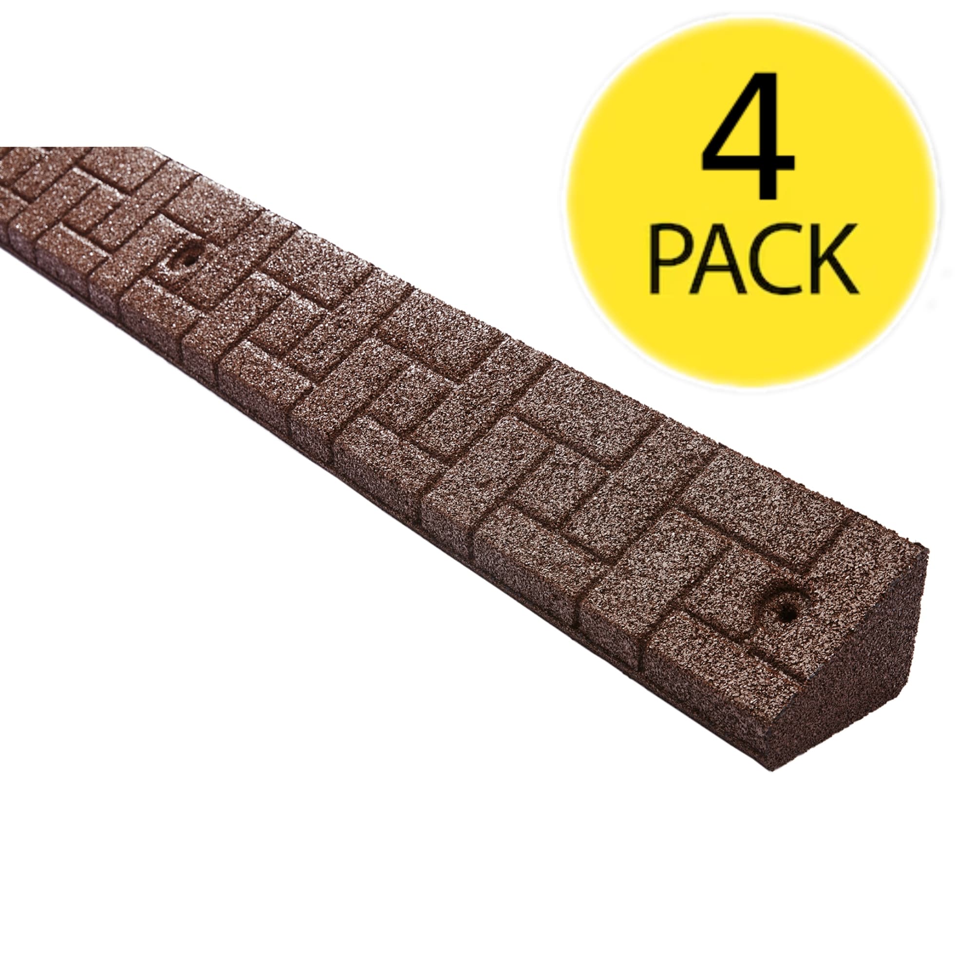 GroundSmart 4-ft x 3-in Curb 4 -Pack IMC Outdoor Living Rubber Landscape edging section #DCTCE4BN4