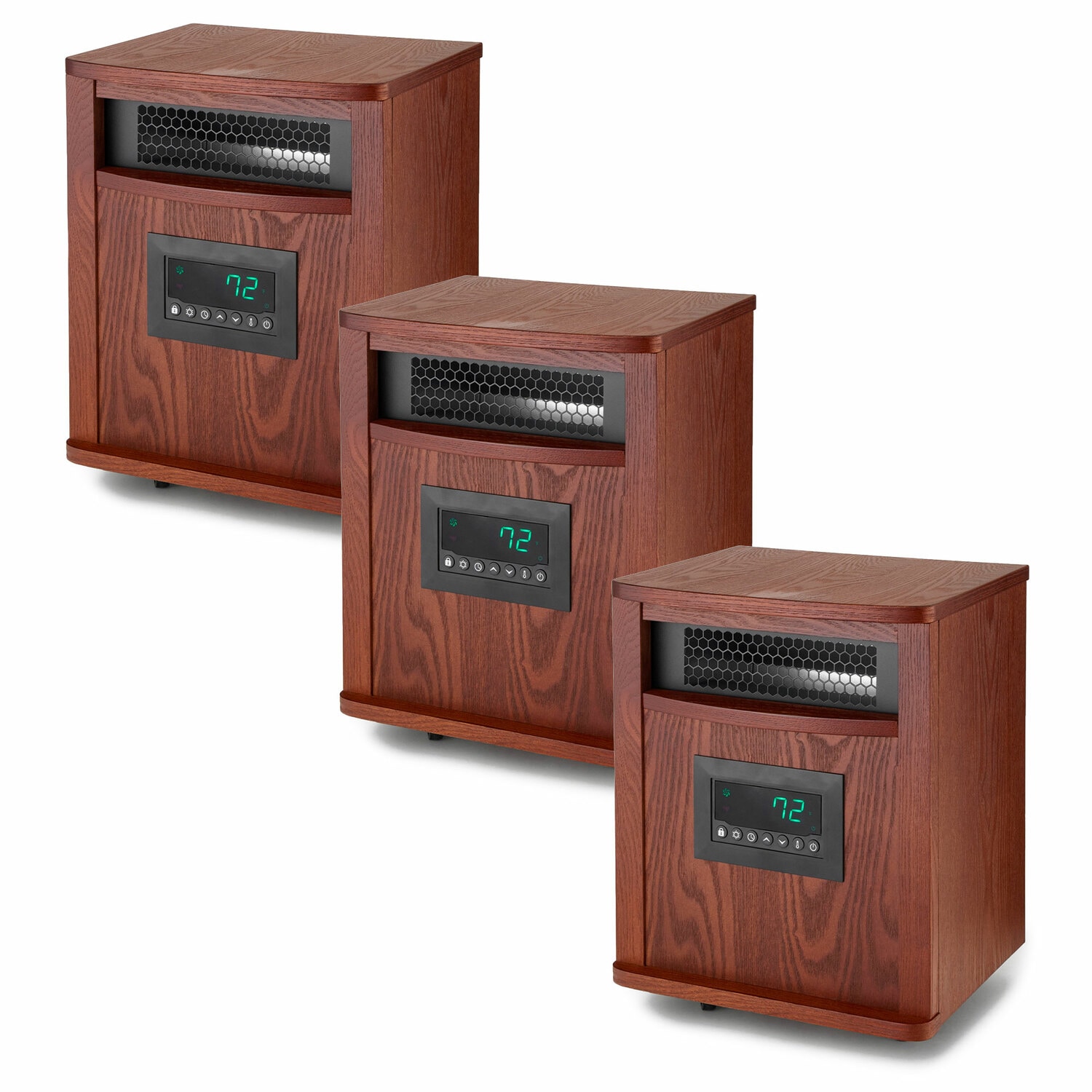 Lifesmart 172868 Up to 1500-Watt Infrared Quartz Cabinet Indoor Electric Space Heater with Thermostat and Remote Included