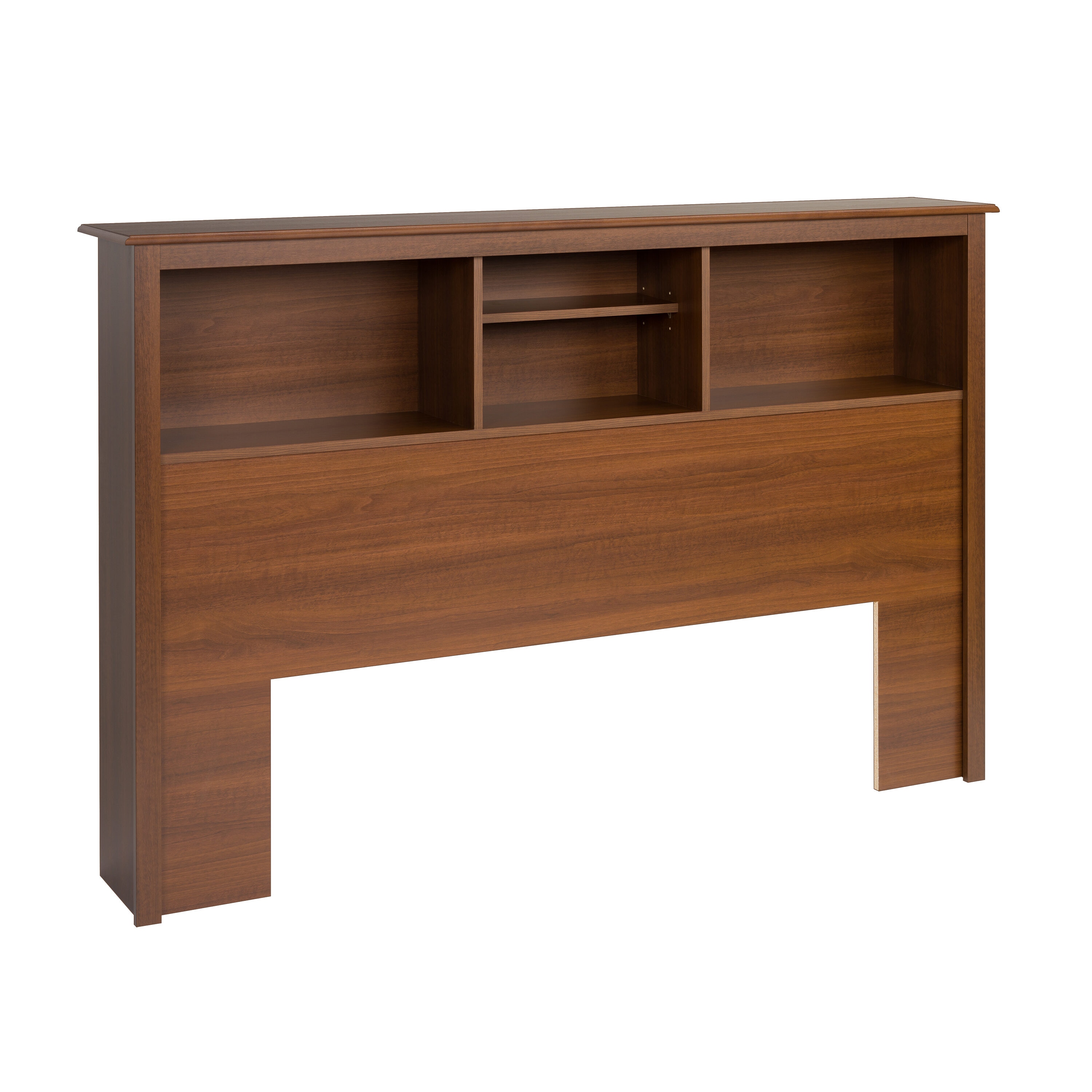 Prepac Transitional Queen Headboard with Storage Compartments in