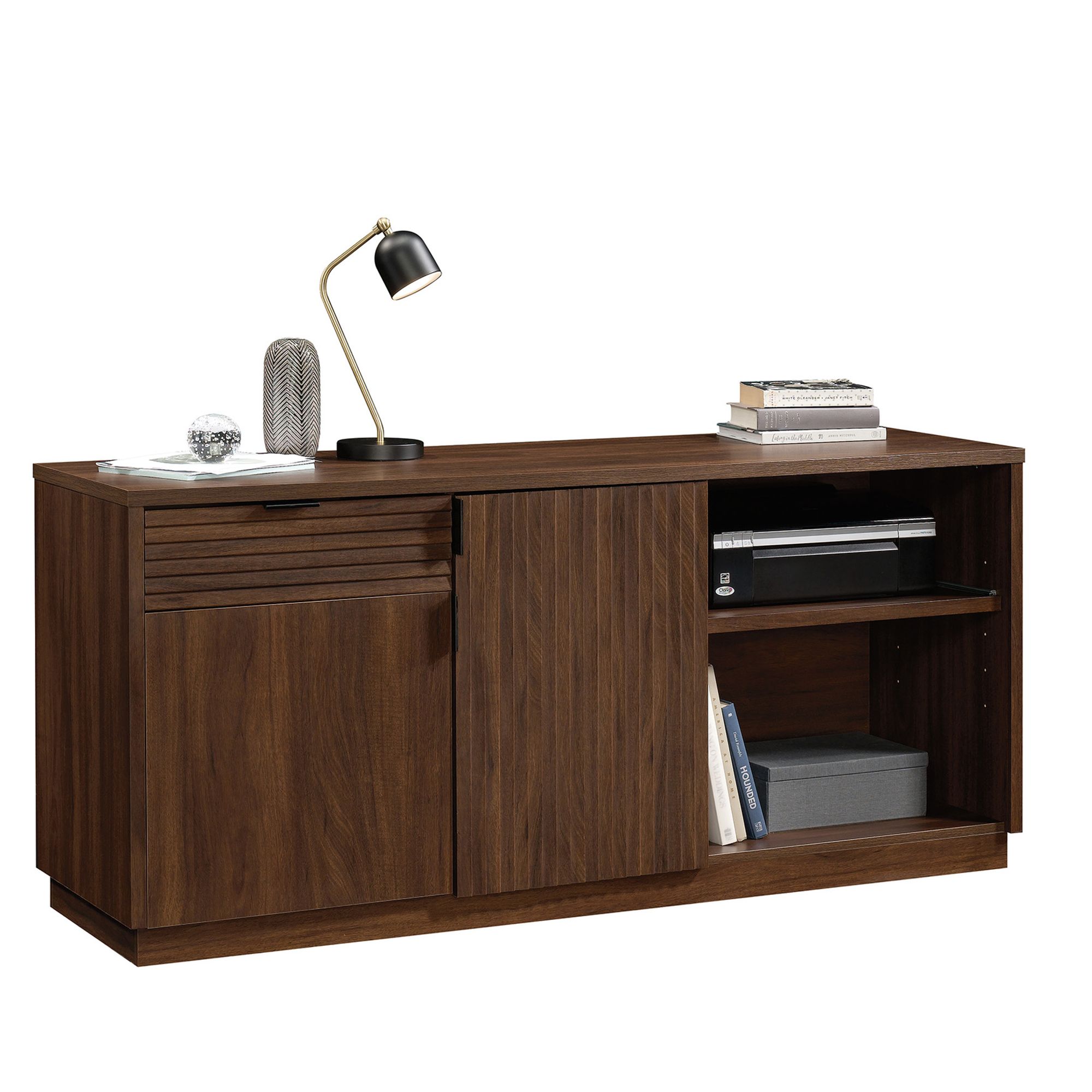 Sauder Englewood Commercial Office Credenza Spiced Mahogany finish