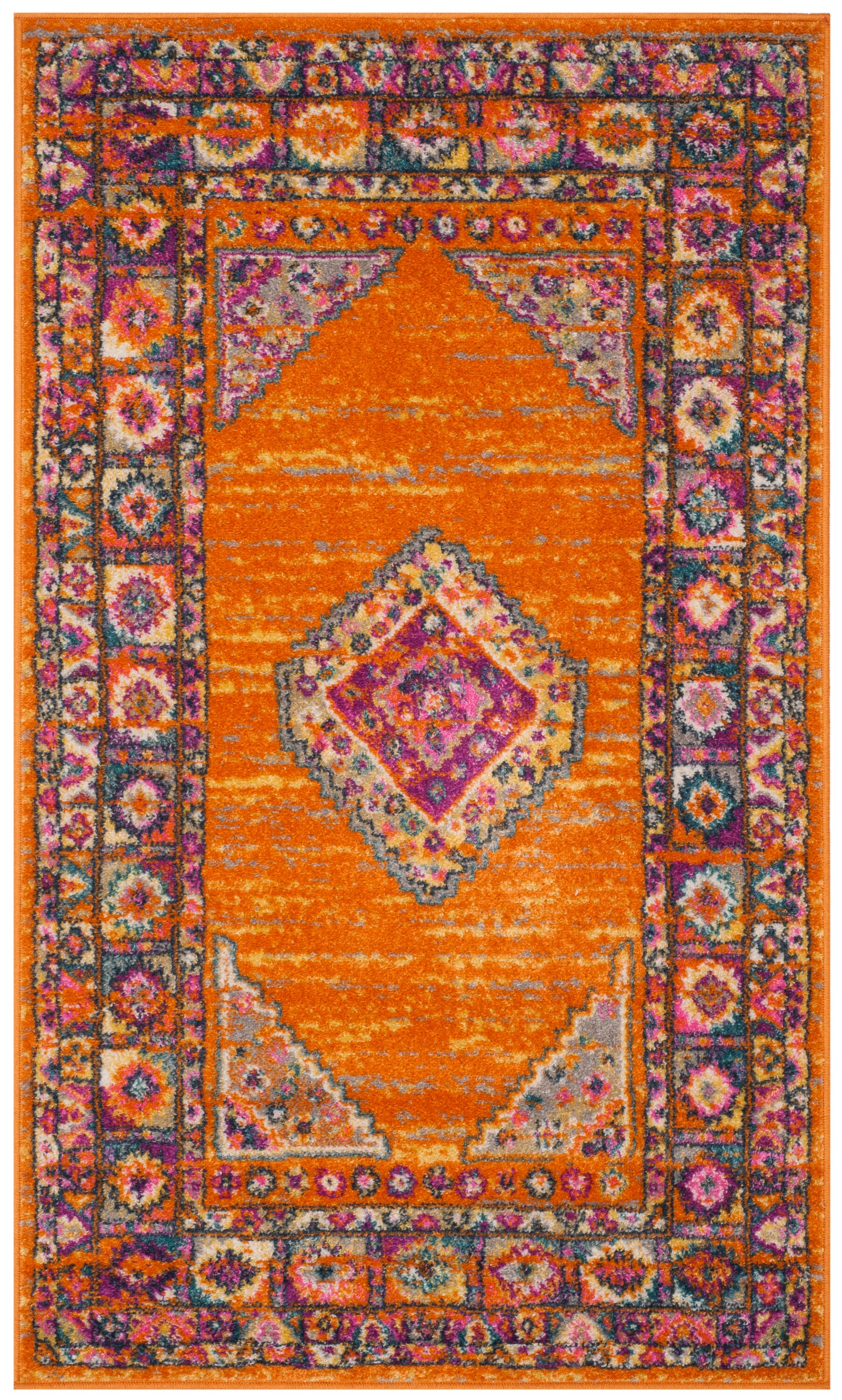 Madison 133D Orange Fuchsia 3in x 5in Rug