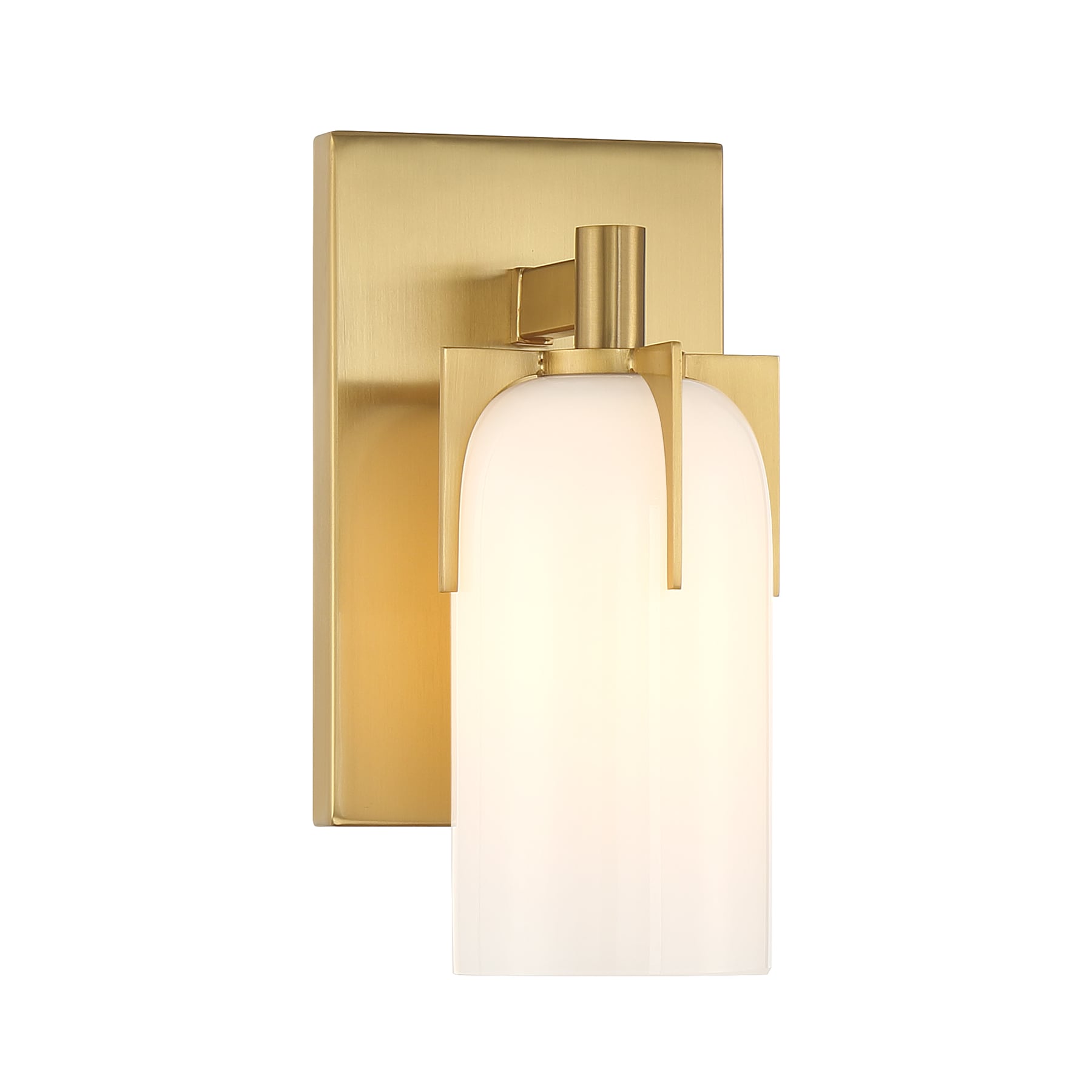 Savoy House 9-4128-1-322 Caldwell 1-Light Bathroom Vanity Light in Warm Brass 4.75-in 1 -Light Antique Brass Vintage Vanity light