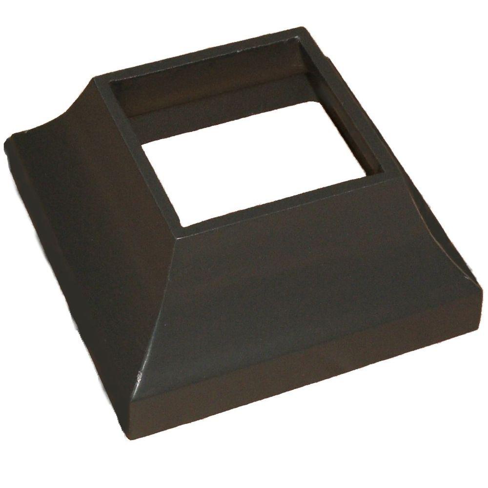 Wolf Handrail WHBCB 3-in post skirts Deep Bronze Aluminum Deck Post Base Trim