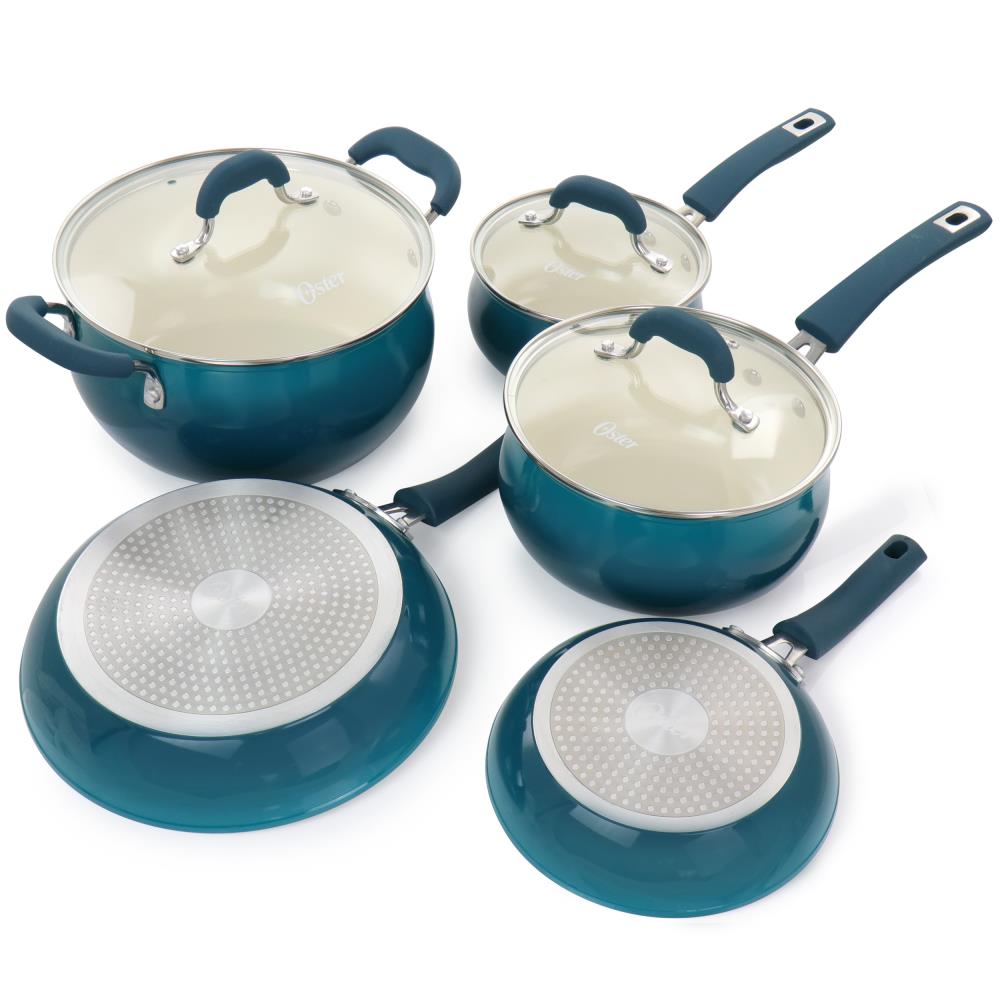 Buy Wholesale China 8 Piece Pots Pans Set Pressed Non Stick Blue Color  Aluminum Cookware Set & Cookware Set at USD 52
