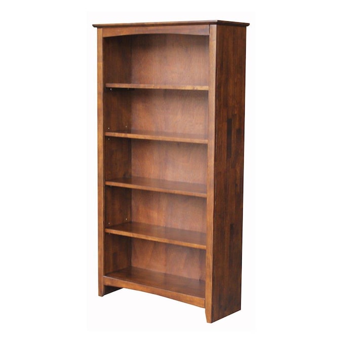 Accents Espresso Wood 5 Shelf Bookcase, International Concepts Bookcase