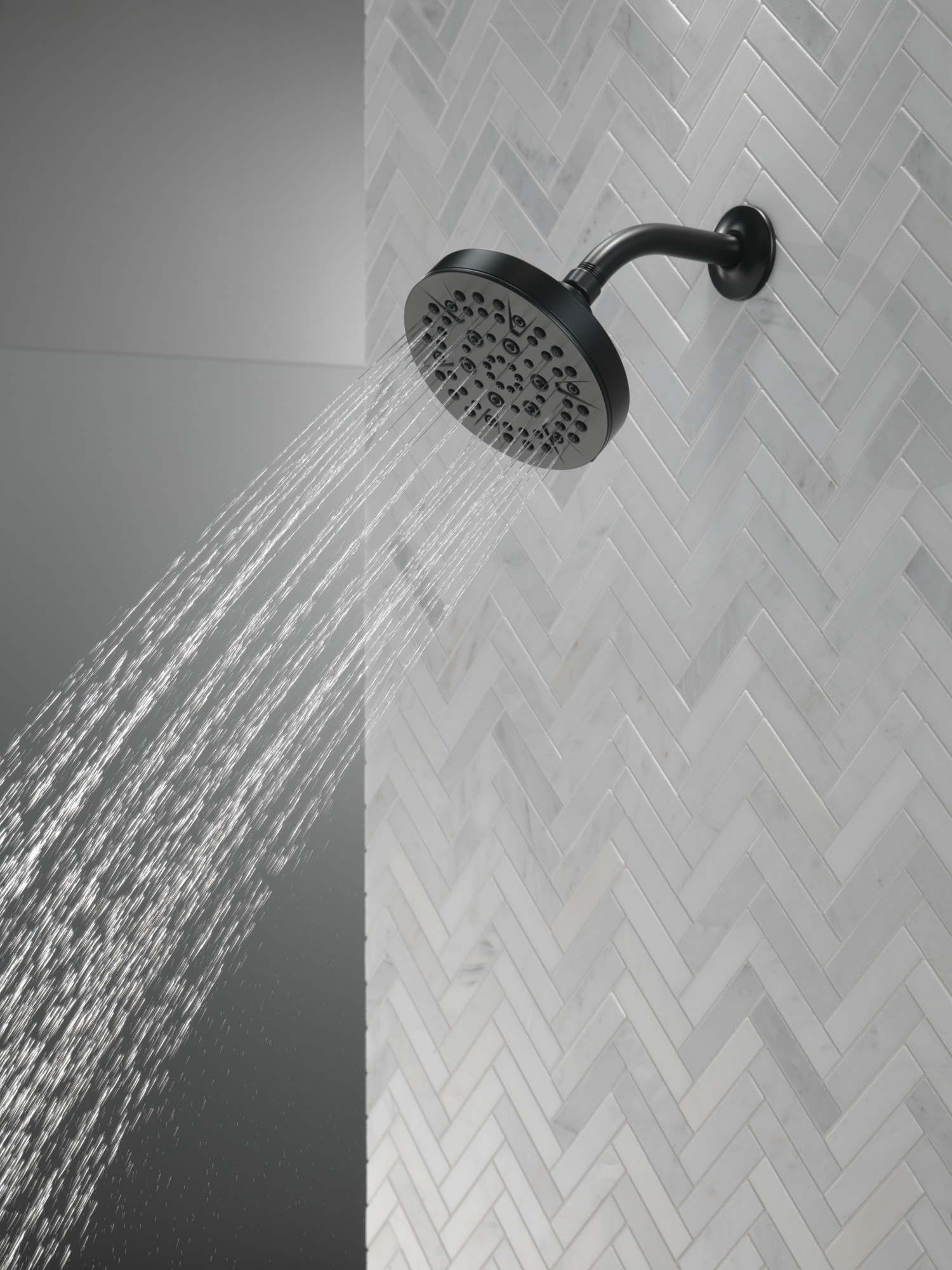 Matte Black Multi-Function Wall Mounted Shower Head