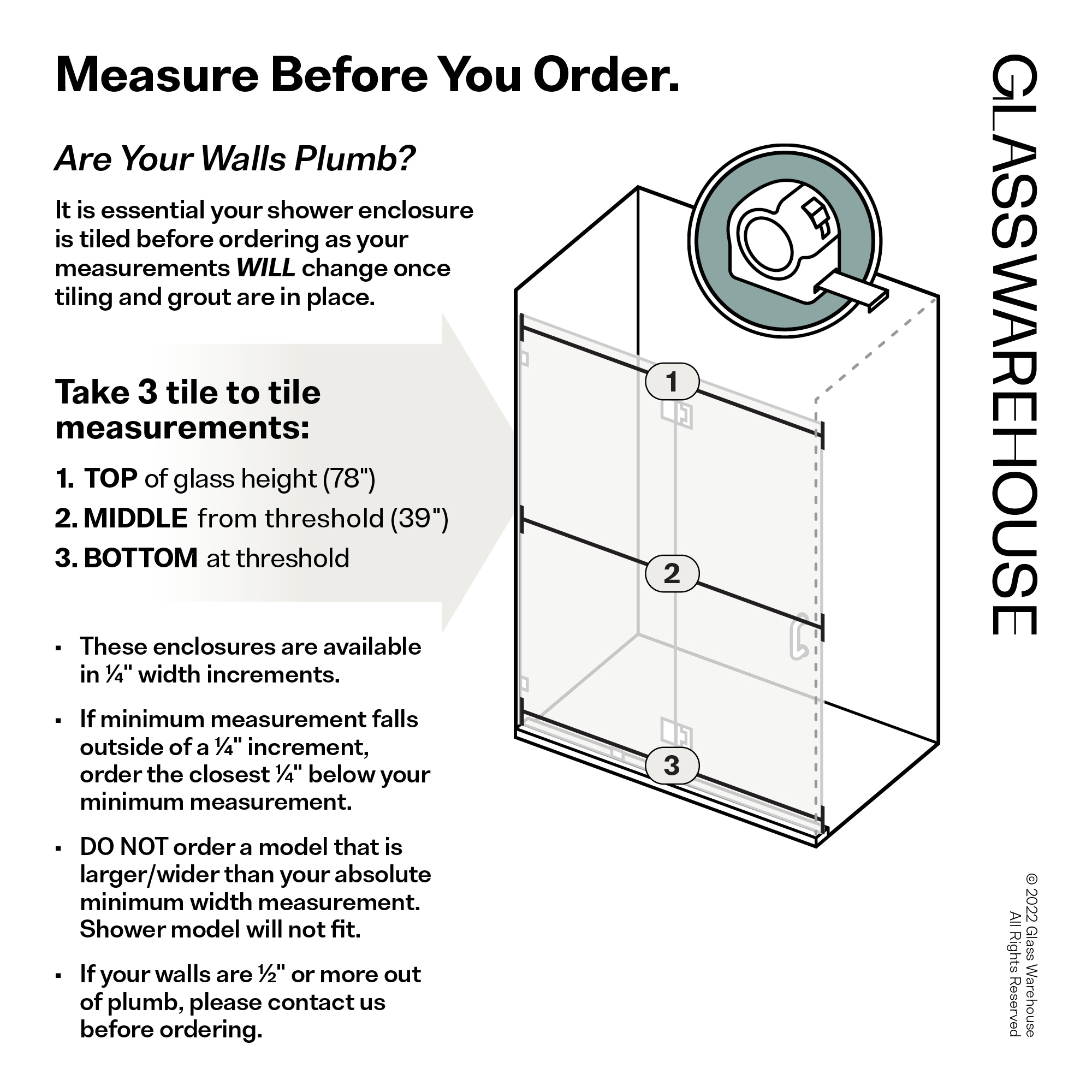 Glass Warehouse GW-GH-41-25-BN Shower-Doors - View #9