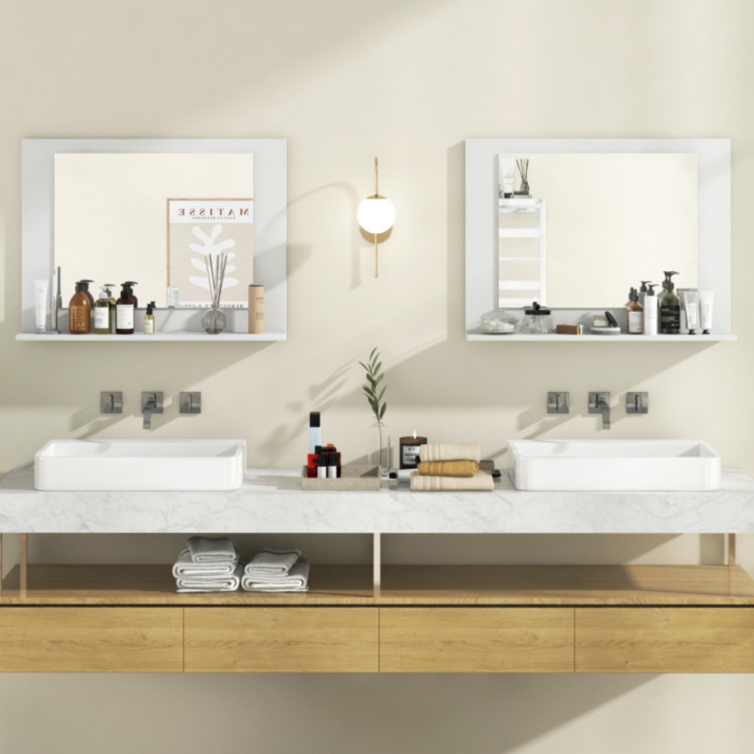 Vanityfus VA-HYA012341WH Framed-Bath-Mirrors - View #4