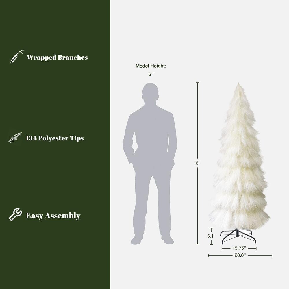 LuxenHome WHAP2565-6FT Artificial-Christmas-Trees - View #2