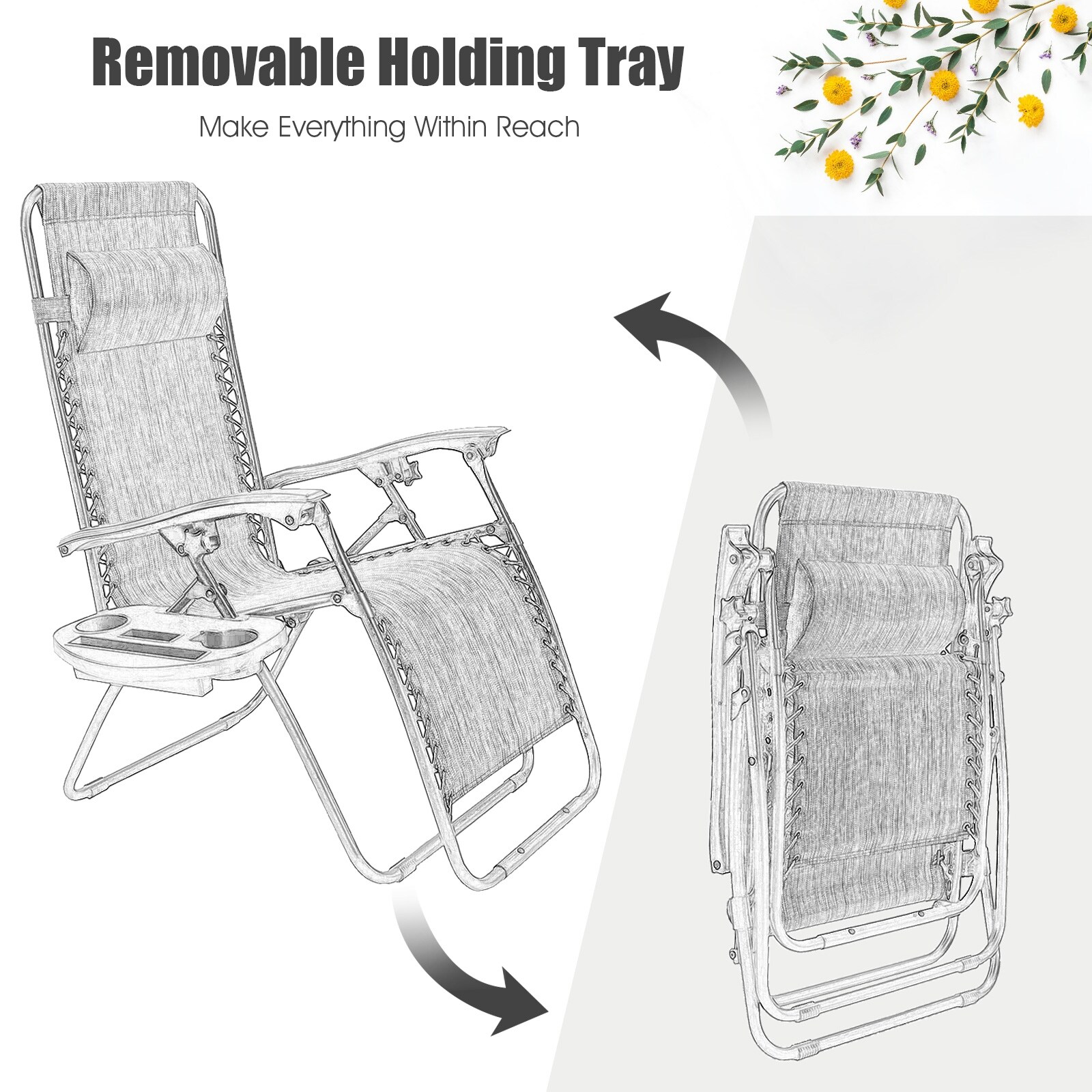 LIVIZA TDJ10642GR-2 Beach-Camping-Chairs - View #6