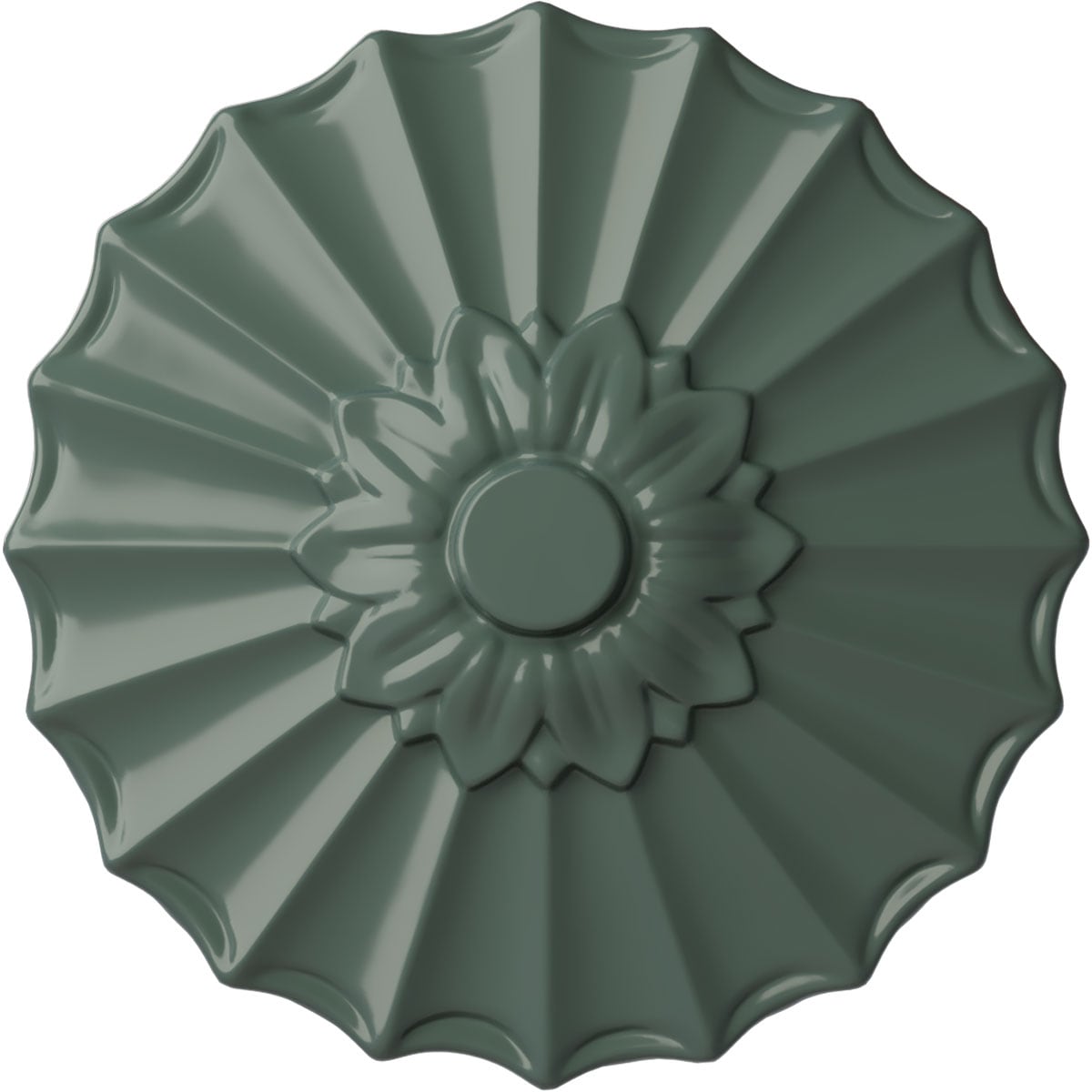 Ekena Millwork CM09SHCBF Shakuras 9-in W x 9-in L Painted Cloud Burst Polyurethane Whole Ceiling Medallion