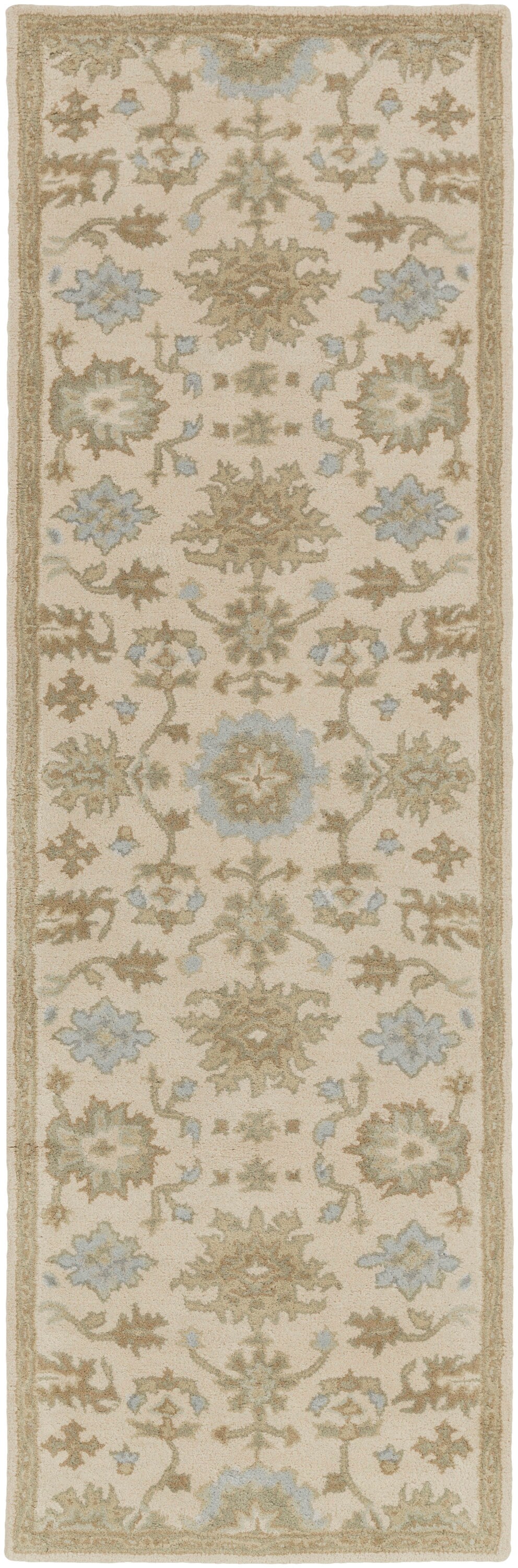 Surya Caesar 2 X 8 (ft) Wool Beige Indoor Border Oriental Runner Rug at ...