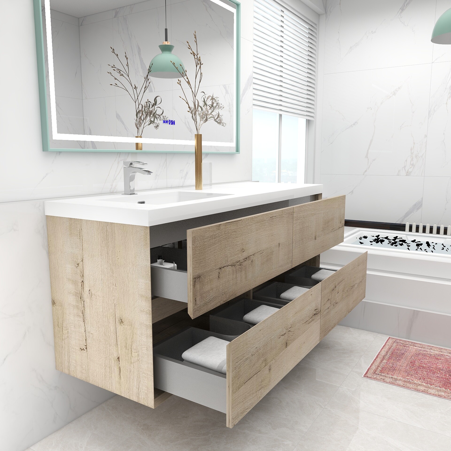 BV Better Vanity SLIM60SL-WO Bath-Vanity-Combo - View #7