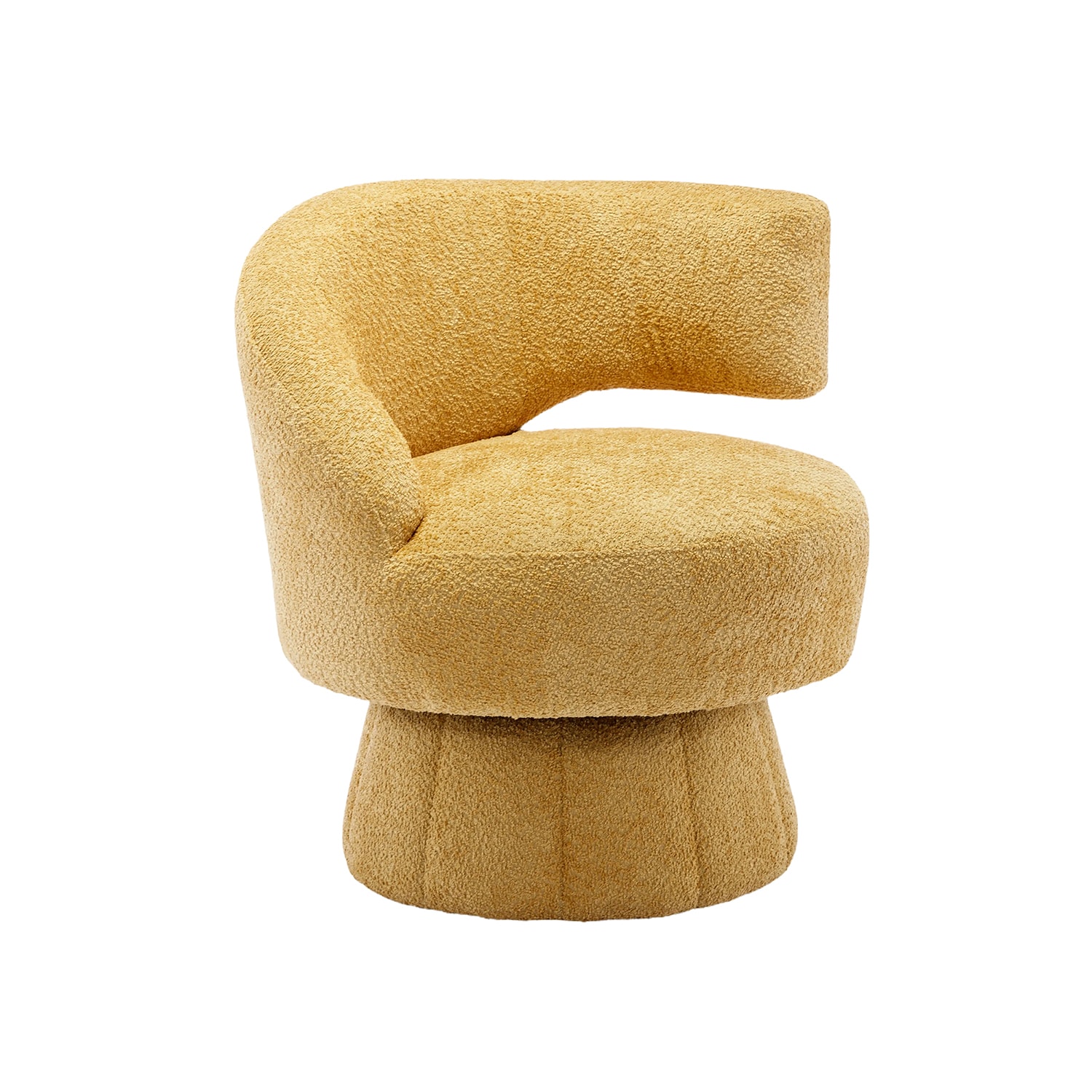 Bybafun YA6100127 Country Yellow Swivel Accent Chair