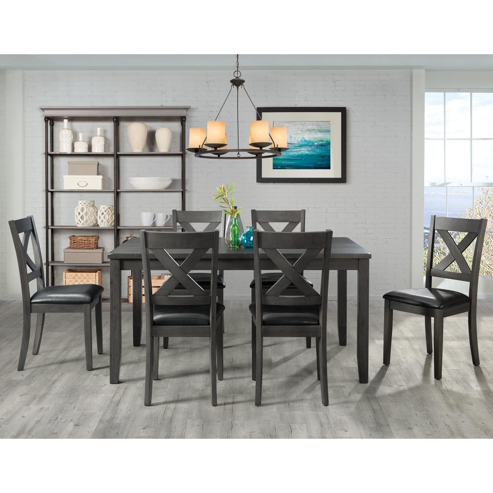 Alexa Gray Transitional Dining Room Set with Rectangular Table (Seats 300) | - Picket House Furnishings DAX4007DS
