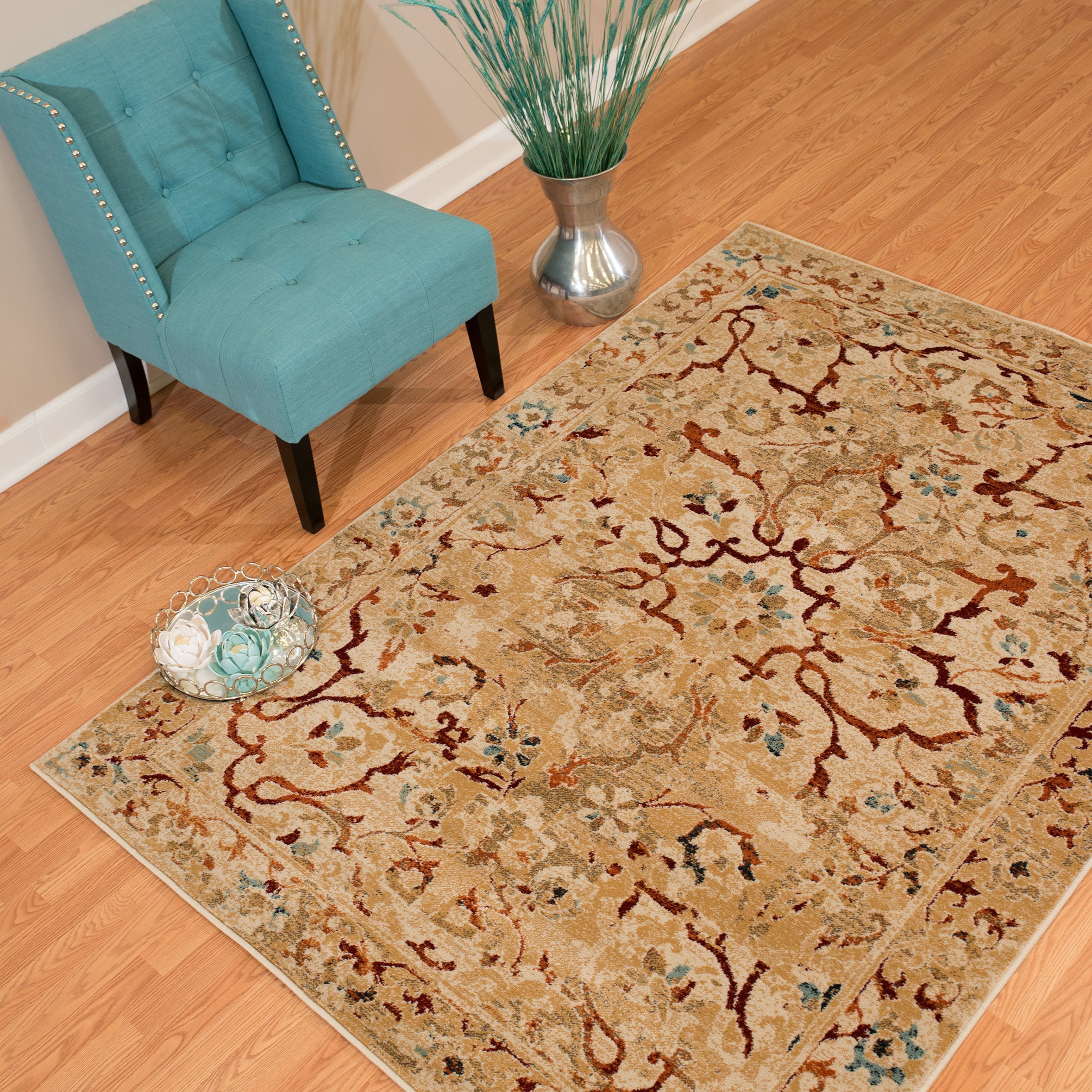 United Weavers Of America 3001 00394 28 Bridges 2 x 7 (ft) Polypropylene Taupe Rectangular Indoor Border Area rug