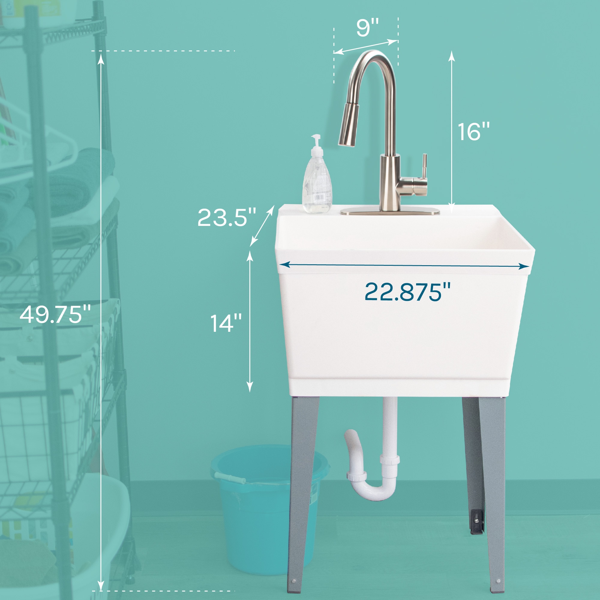 Cambridge Resources 040 US6503SS Laundry-Tubs-Utility-Sinks - View #9