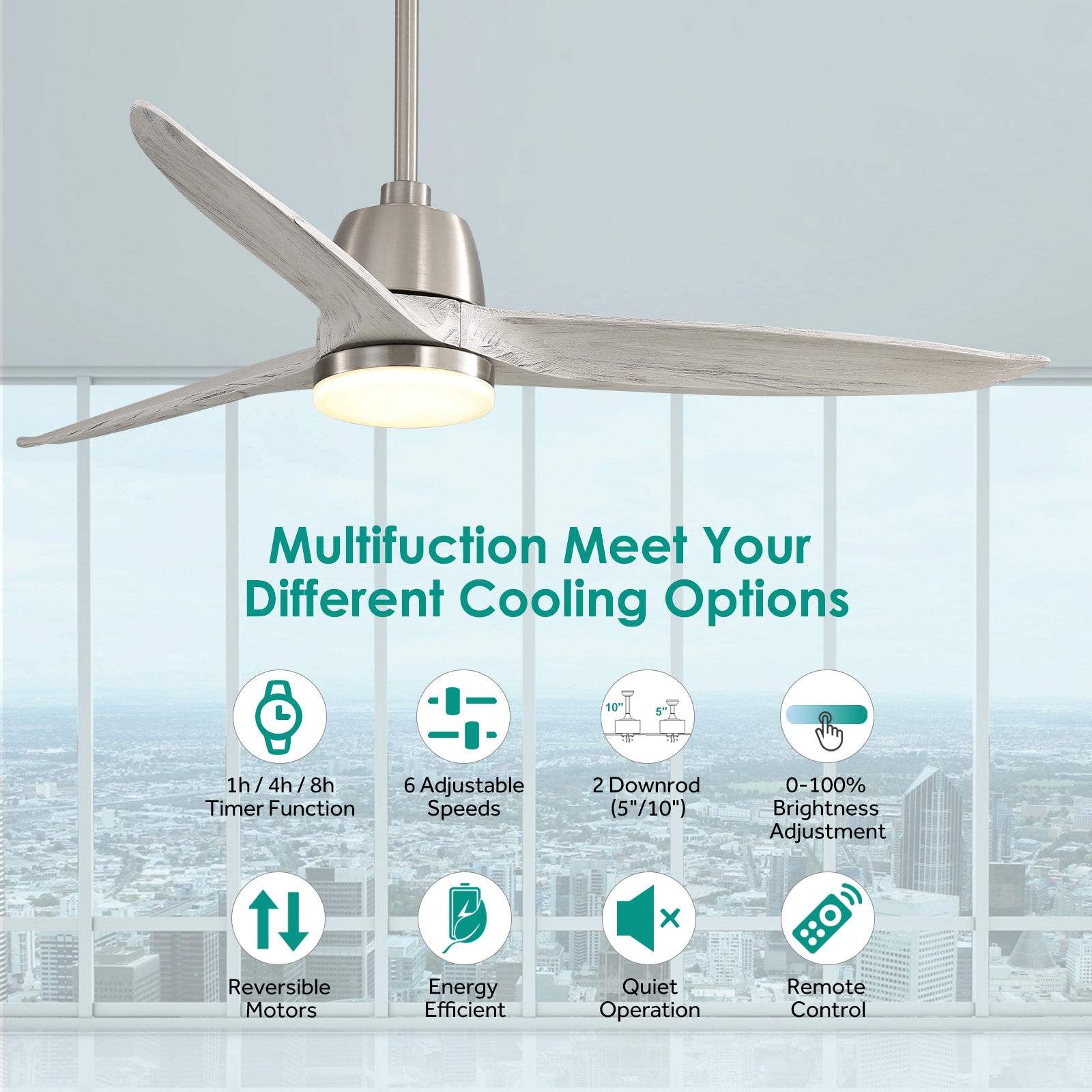 Kahomvis KB-QP56K-01SL Ceiling-Fans - View #5