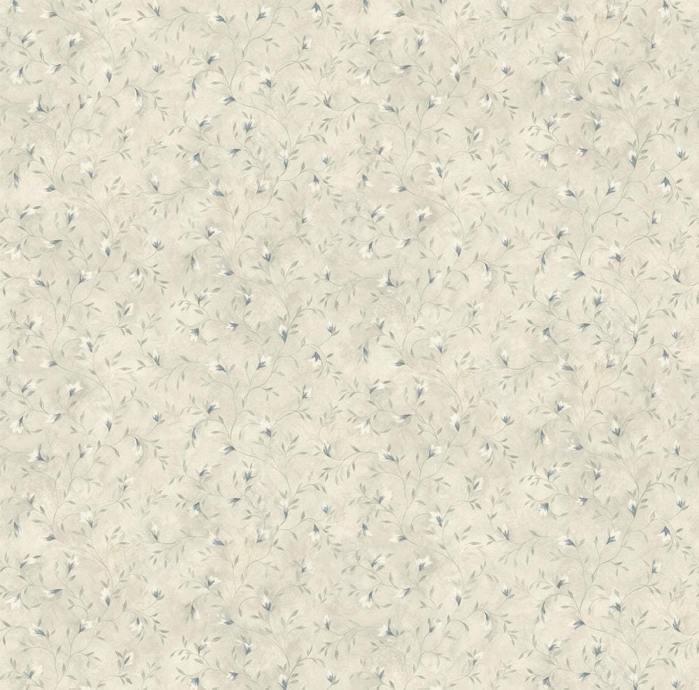 Chesapeake 3119-216113 Kindred 56.4-Sq. Feet Beige Non-woven Floral Prepasted Water Activated Paste Wallpaper