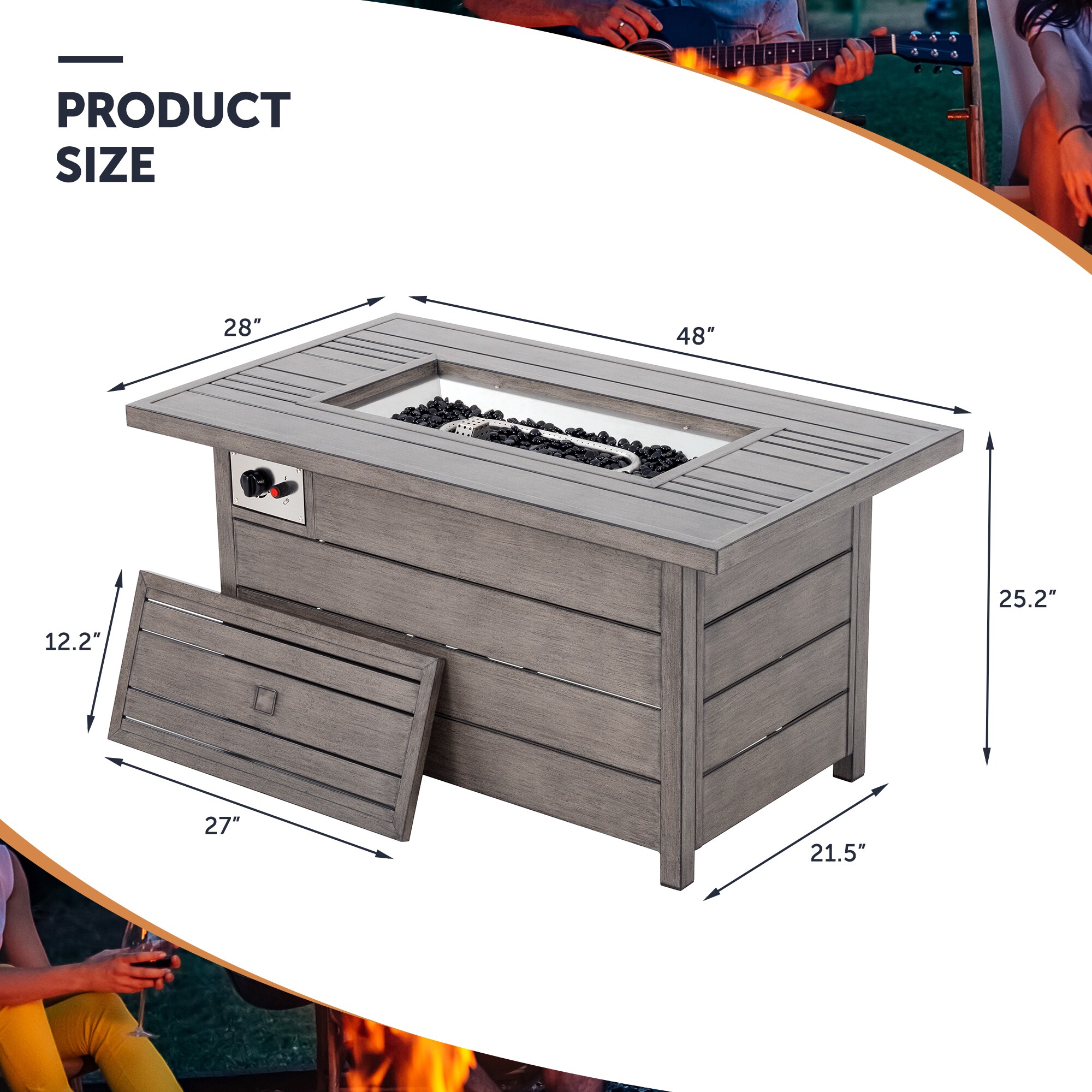  HPO-HPZ-G-WL2 Outdoor-Gas-Firepits - View #3