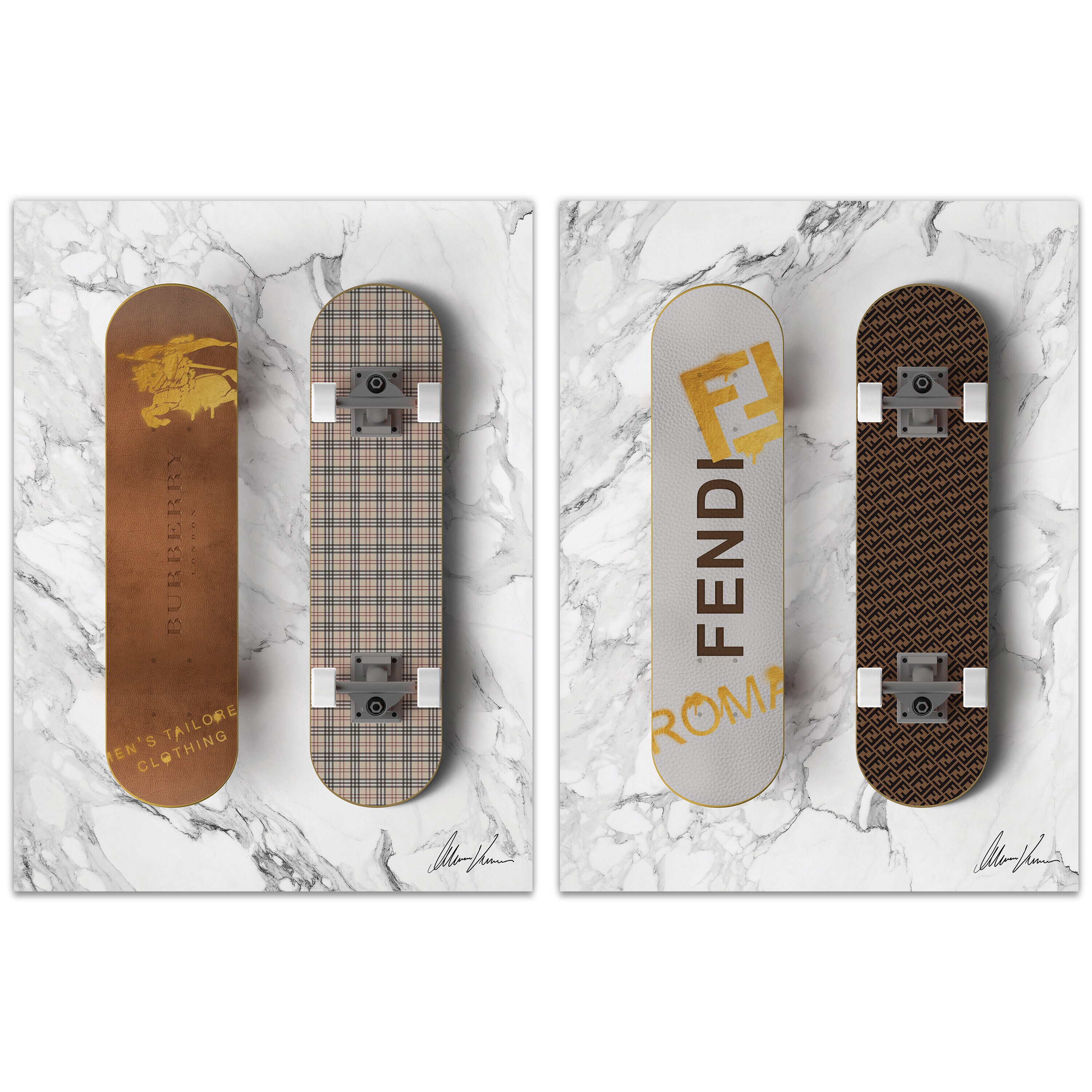 Empire Art Direct TMP-AV0028-29-1824 Style Skate Alexandre Venancio 24-Inches H x 36-Inches W Sports Glass Print