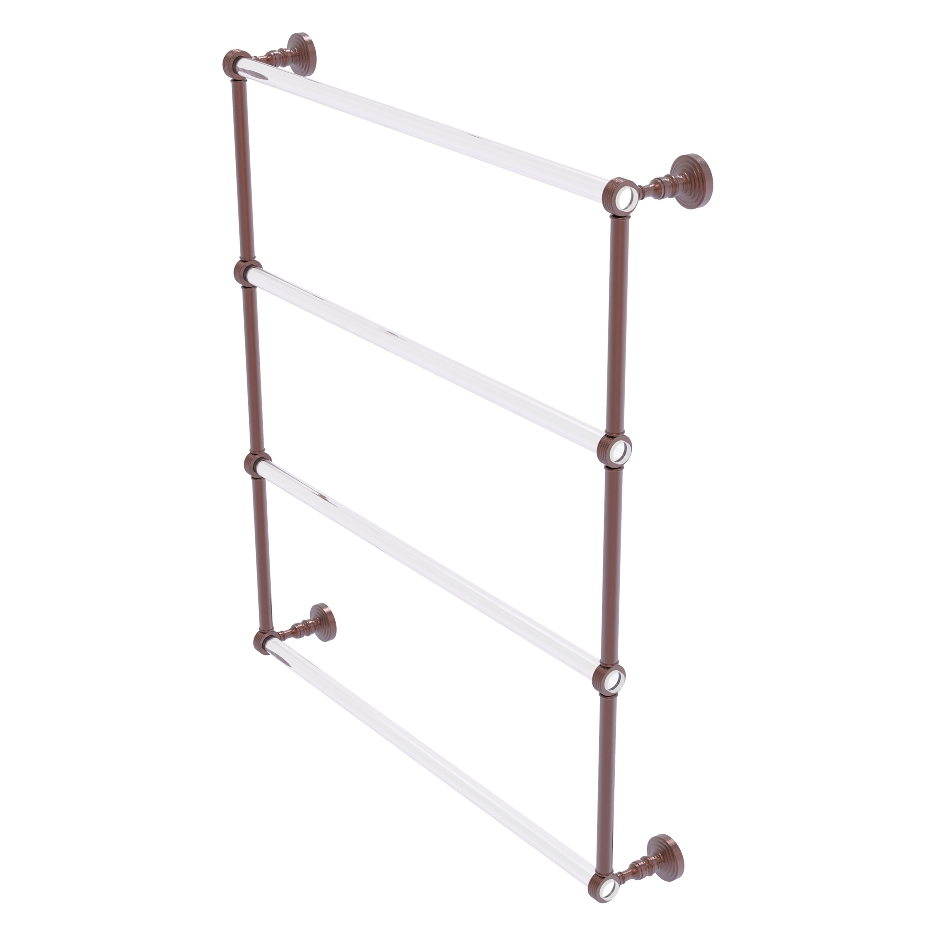 Allied Brass PG-28G-30-CA Pacific Grove 30-in double Antique Copper Wall mount 4-tier Towel Bar