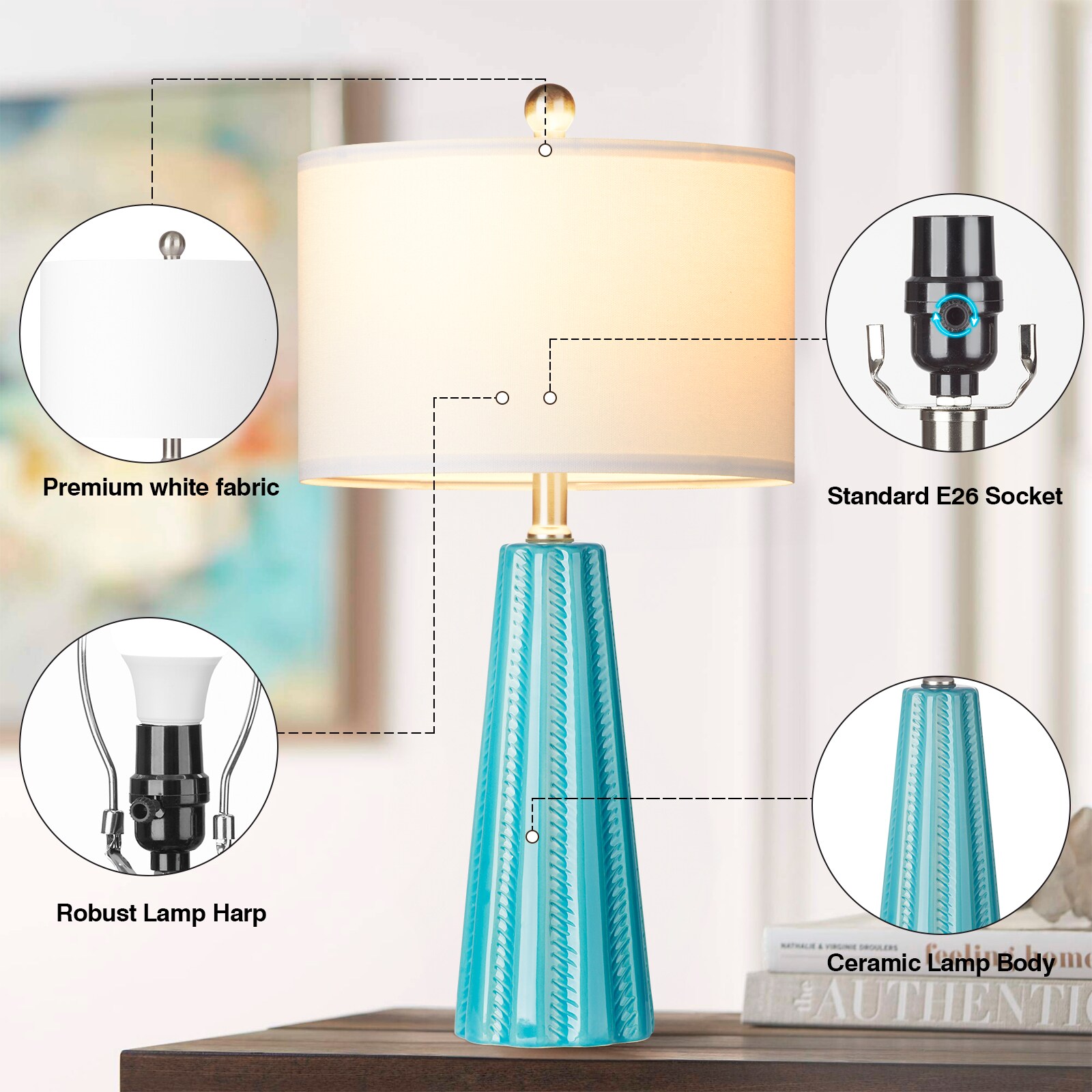 UrFurnishings TD-272 Table-Lamps - View #7