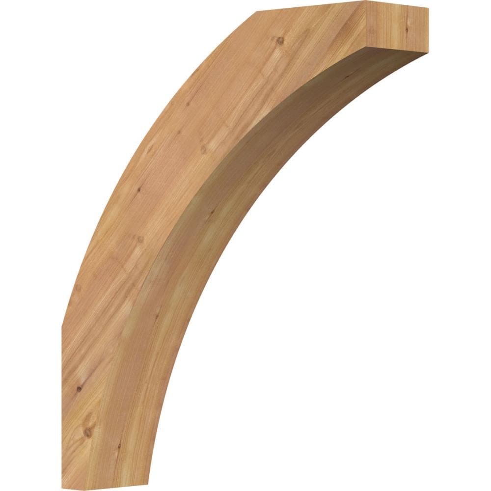 Ekena Millwork BRC06X24X28THR00SWR 5-1/2-in x 24-in x 28-in Western Red Cedar Unfinished Wood Thorton Smooth Knee Brace