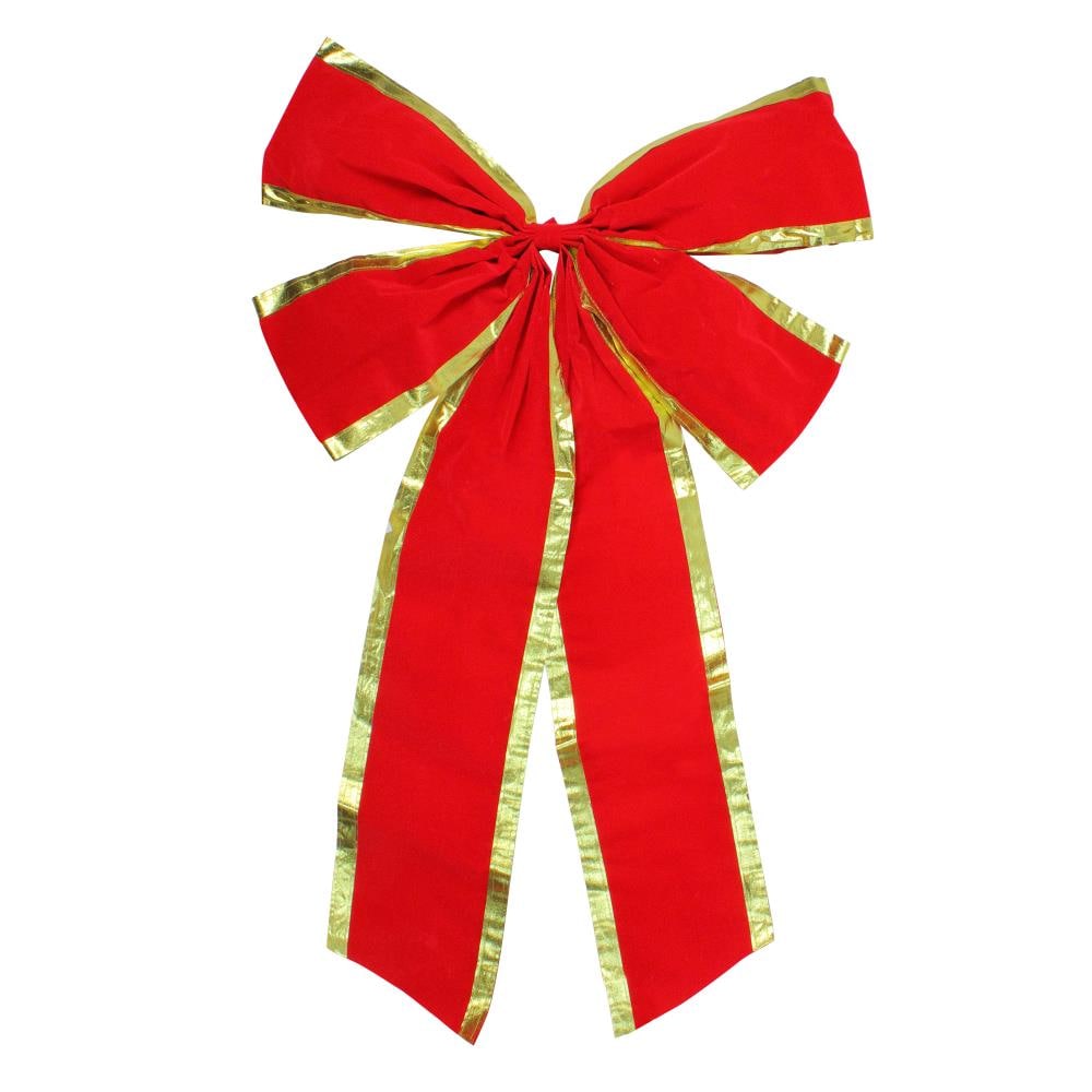 Small Christmas Bows - Wired Indoor Outdoor Berry Red Velvet Bows