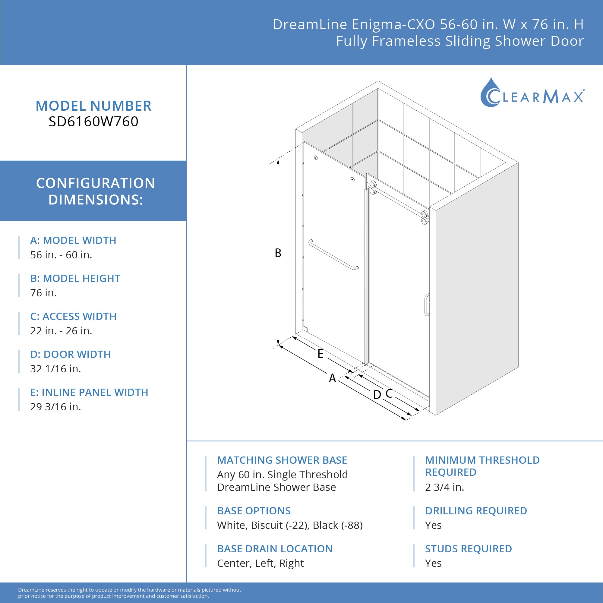 DreamLine SD6160W760VTX07 Shower-Doors - View #4