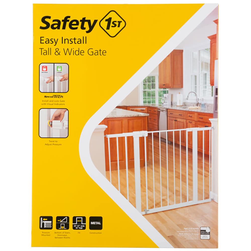 Gate 47-in x 28.74-in Pressure/Hardware Mounted White Metal Safety Gate | - Safety 1st GA106WHOC1