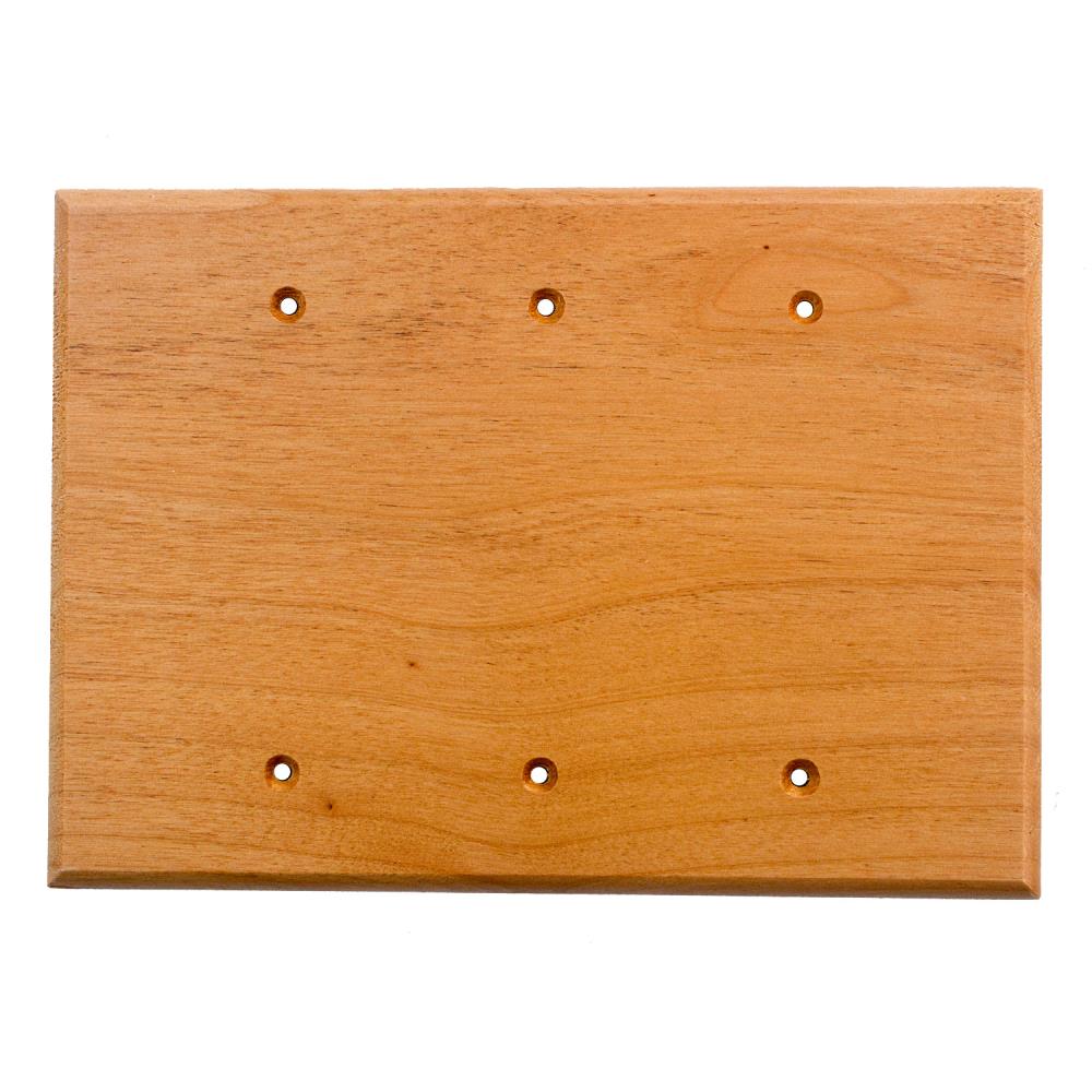 Sierra Lifestyles 682582 3 -Gang Specialty Size Alder Wood Indoor Blank Wall Plate