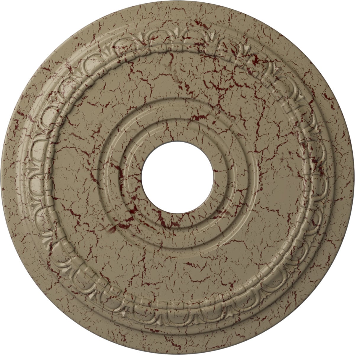 Ekena Millwork CM17MUGDC Munich 17.5-in W x 17.5-in L Painted Gobi Desert Crackle Polyurethane Whole Ceiling Medallion