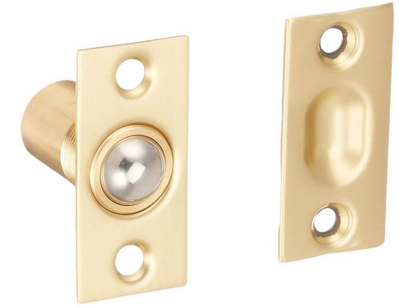 Baldwin 0425 Solid Brass Adjustable Ball Catch with 1 Inch x 21/8 Inch Strike #0425003