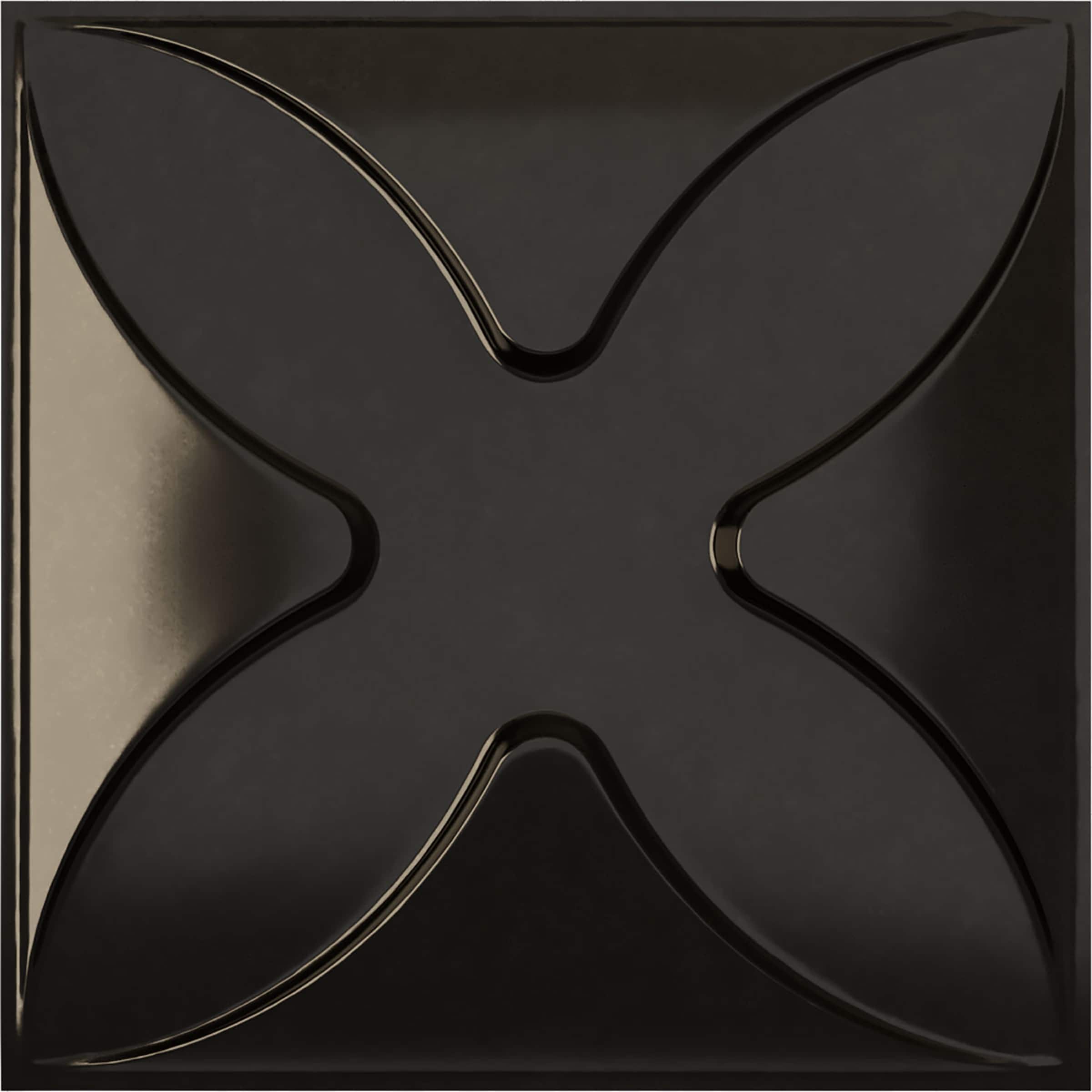 Ekena Millwork WP20X20AUECA-CASE-12 19-5/8-in x 19-5/8-in Embossed Paintable/Stainable Black PVC Wall Panel ( 12 -Pack, Covers 32.04 )