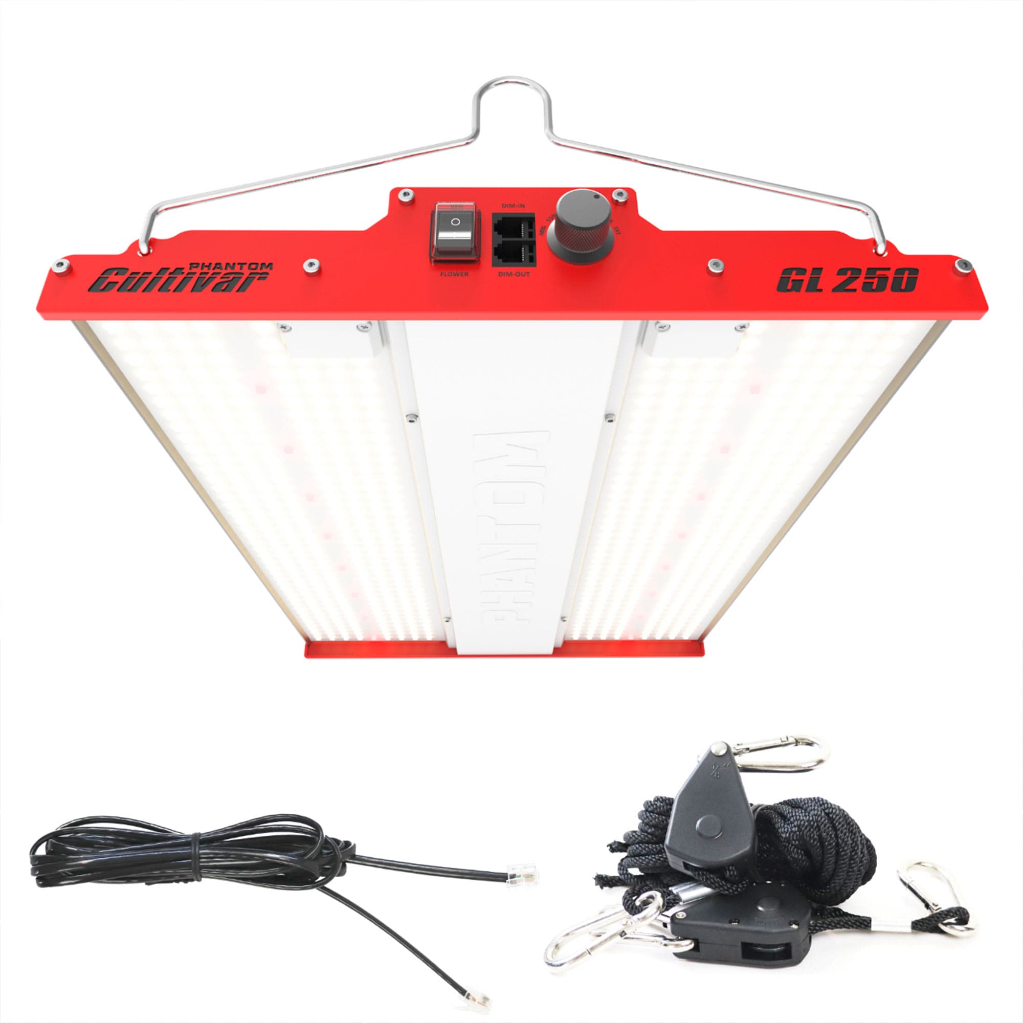 PHANTOM Cultivar LED Grow Light for Indoor Plants Full Spectrum Switch Between Veg Flower Dimmable Control Up to 4 Lights IP65 rated Ideal for Grow Tents #401320