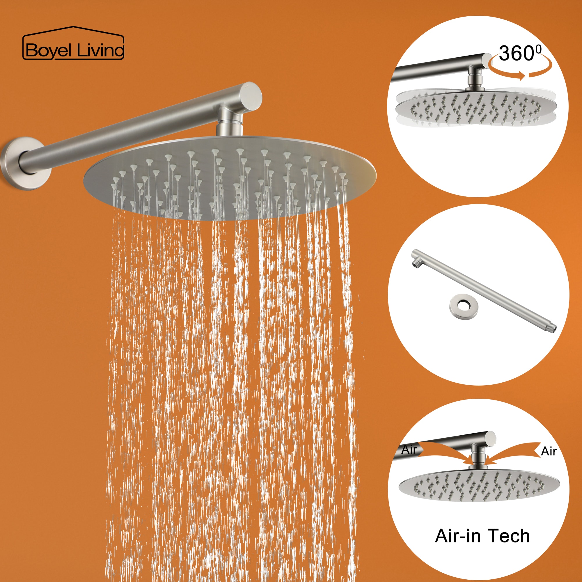 Clihome SMD-88040BN-10 Showerhead-Bar-Panels - View #8