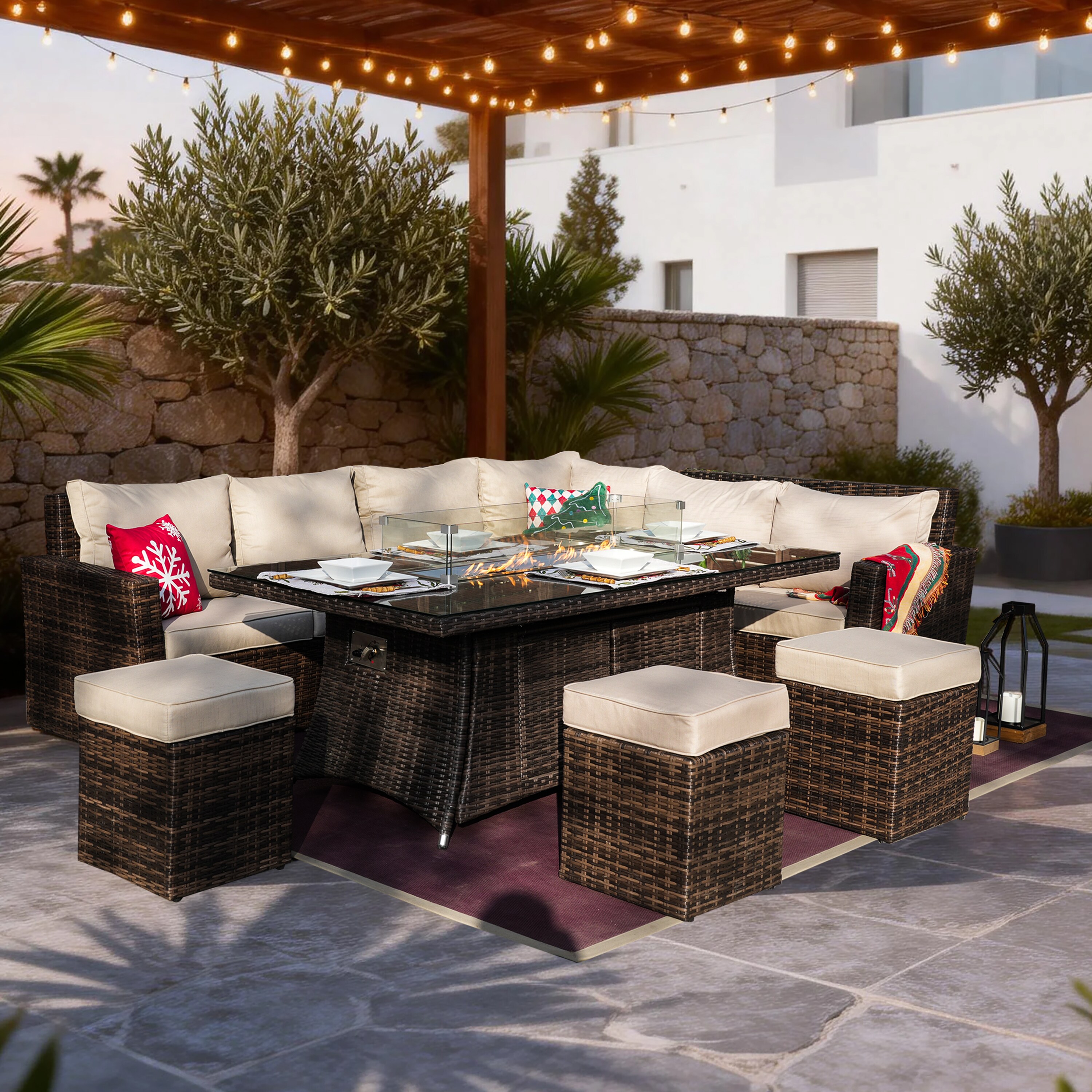 Direct Wicker DWG-N1403&06R-BR Patio-Conversation-Sets - View #3