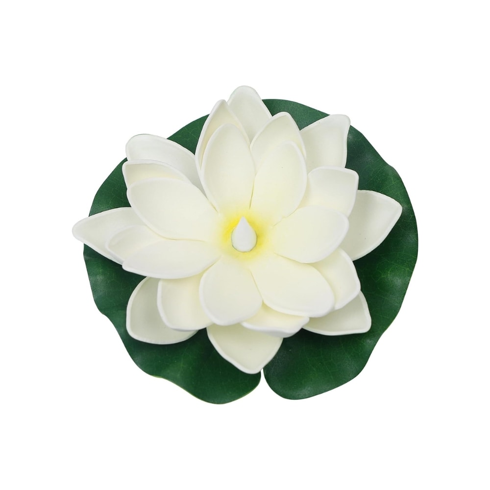Etokfoks  12 PCS Waterproof Floating Lotus Flower Lights Water Activated Warm White Pool Lights Compact 8 1 x 6 5 x 6 1 in Package