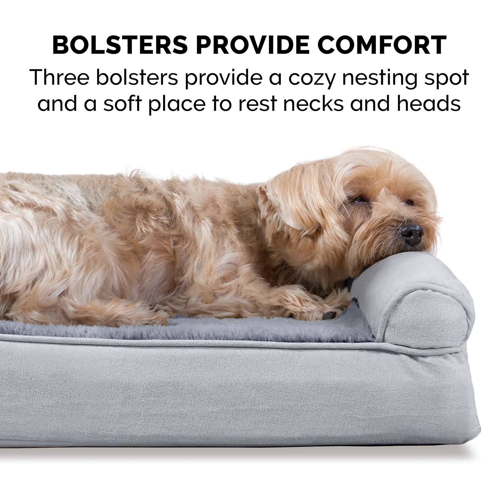 Gray Medium Orthopedic Foam Elevated Pet Sofa Bed