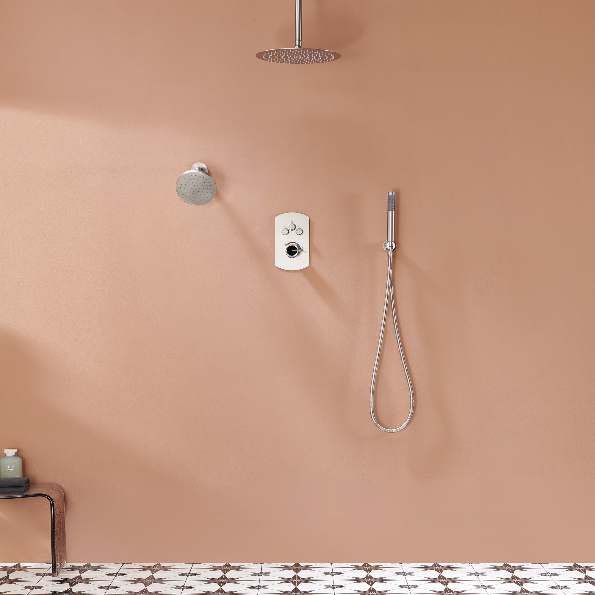 Mondawe WF6853-12BN Showerhead-Bar-Panels - View #2