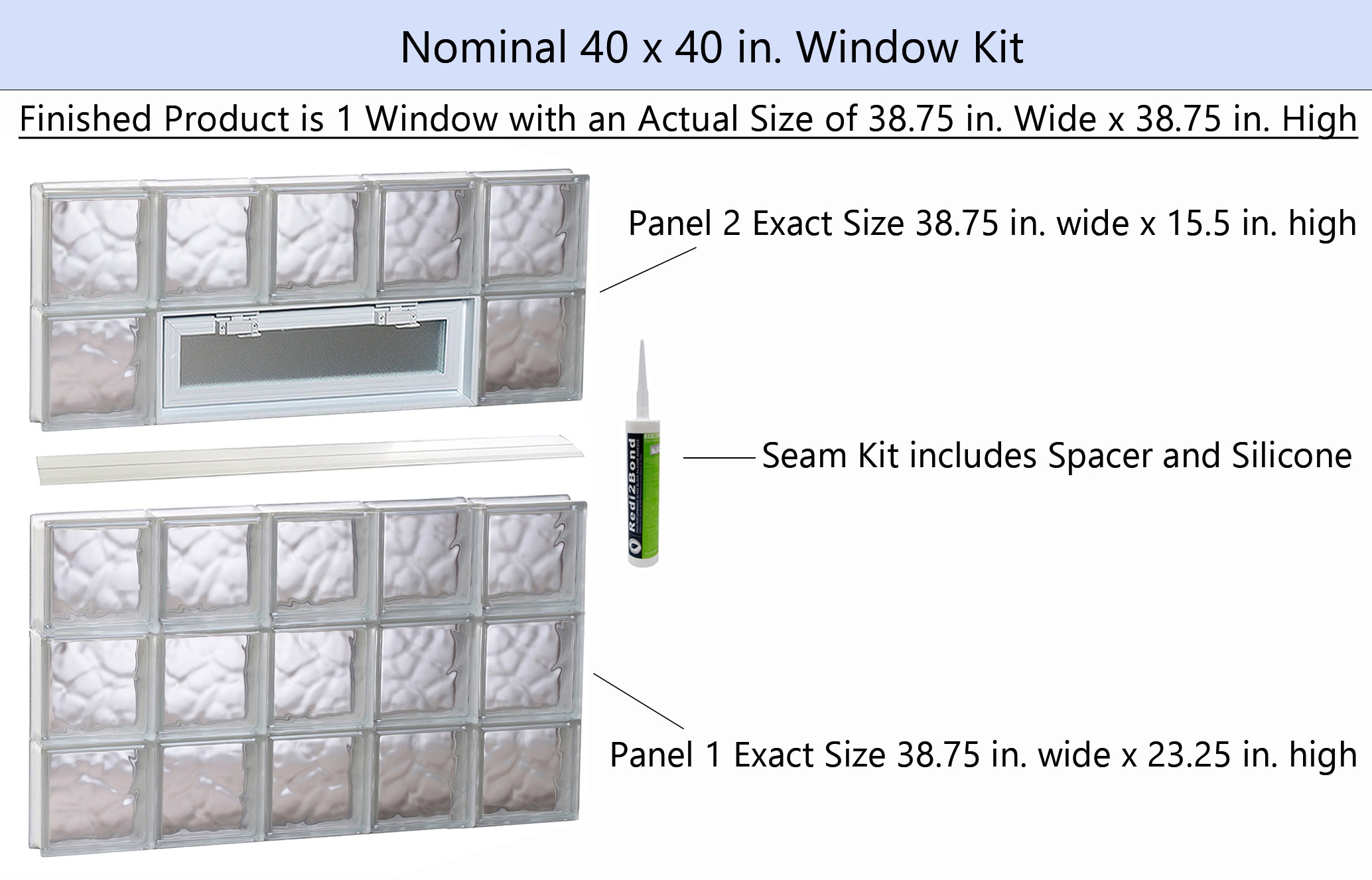 REDI2SET V4040DC Glass-Block-Windows - View #2