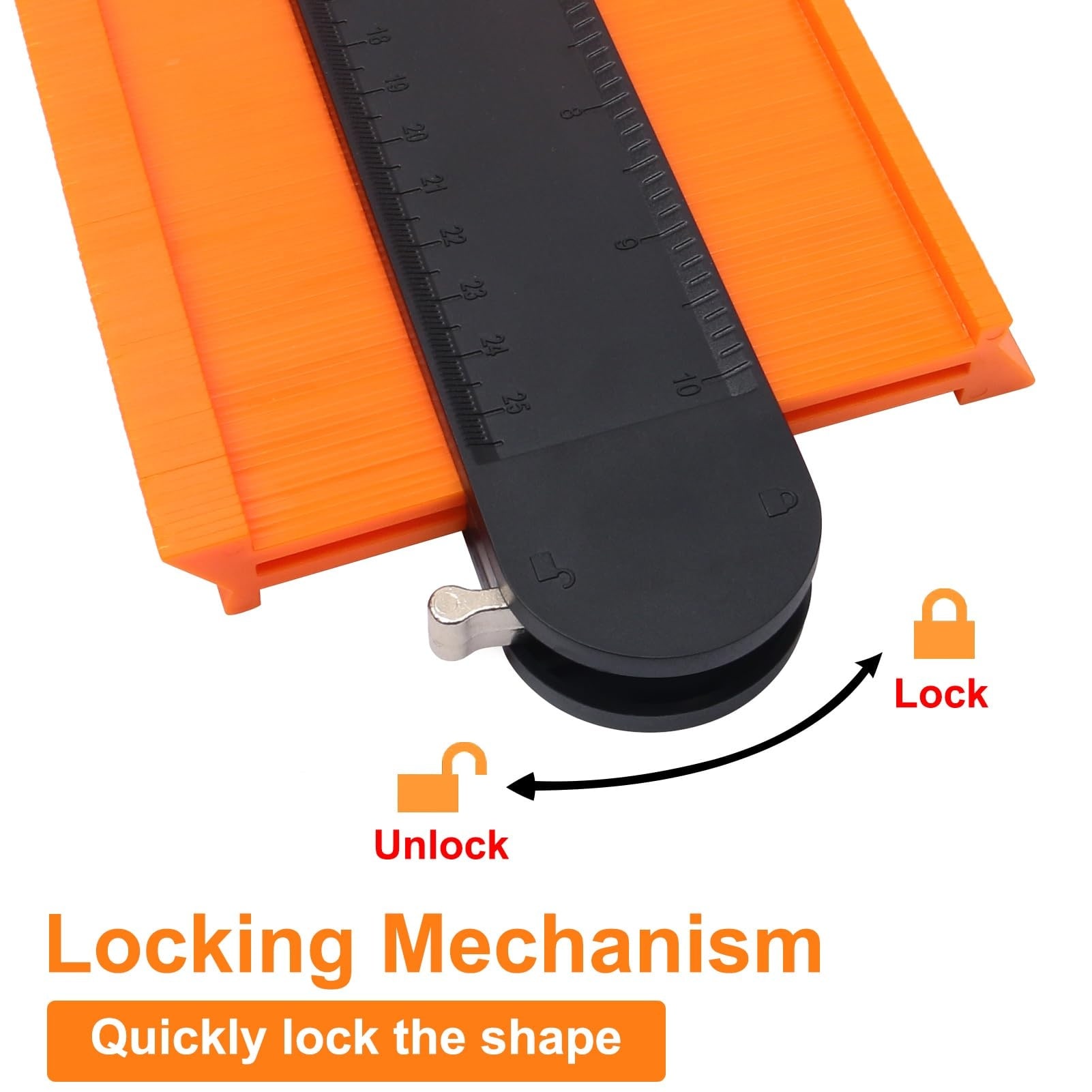 Etokfoks 10 in ABS Plastic Contour Gauge Profile Tool with Dual Scale ...