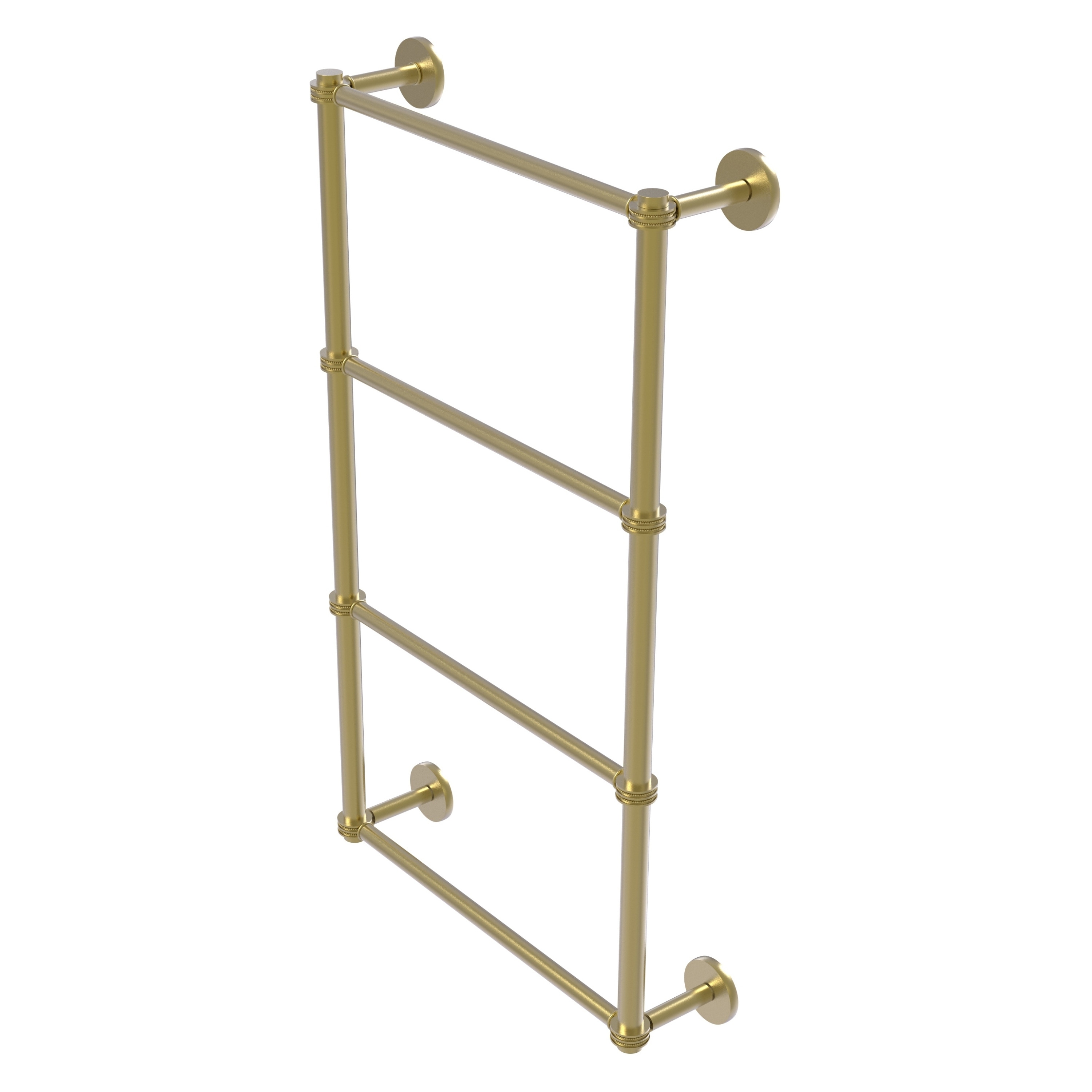 Allied Brass P1000-28D-24-SBR Prestige Skyline 24-in double Satin Brass Wall mount 4-tier Towel Bar