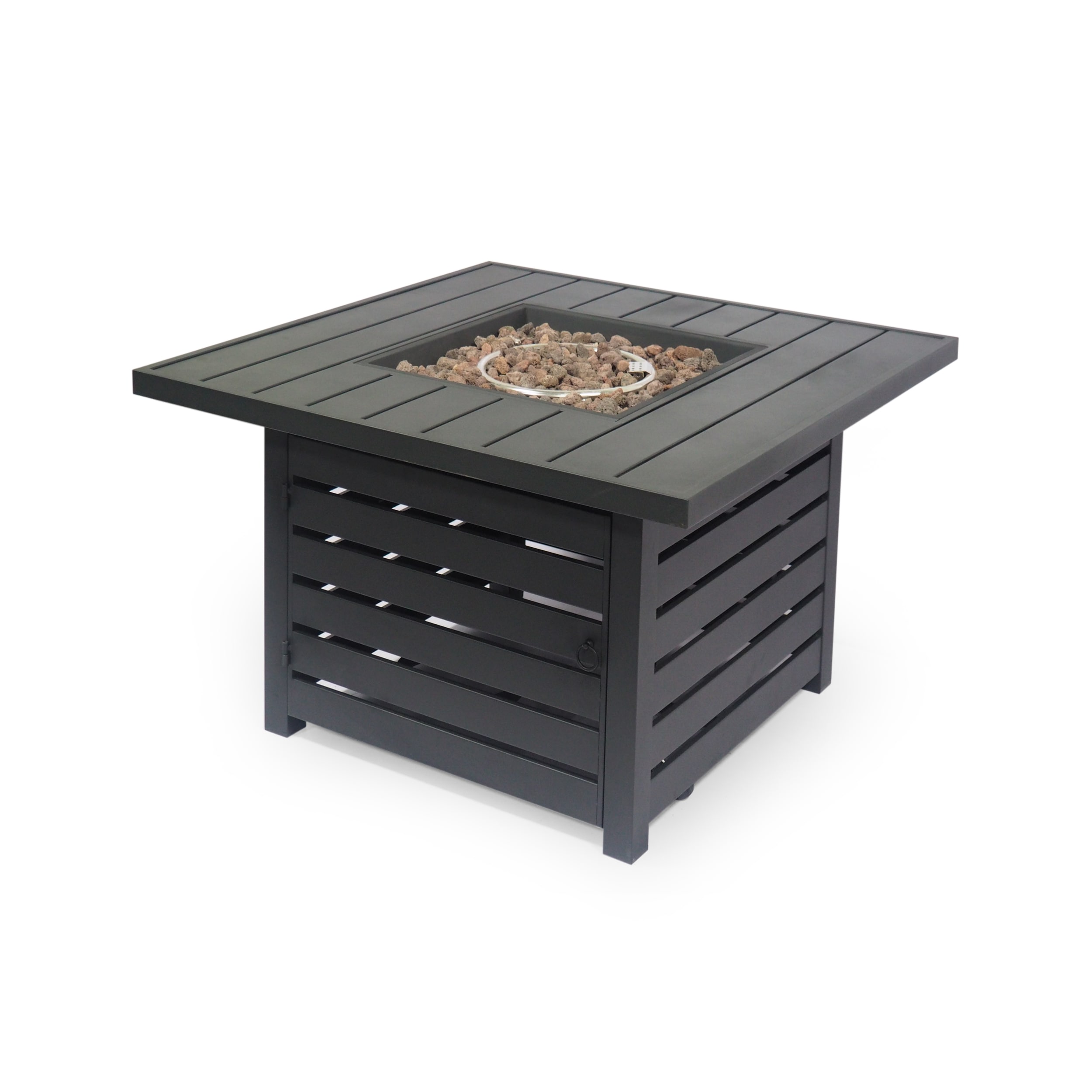 Table Fireplace Square black