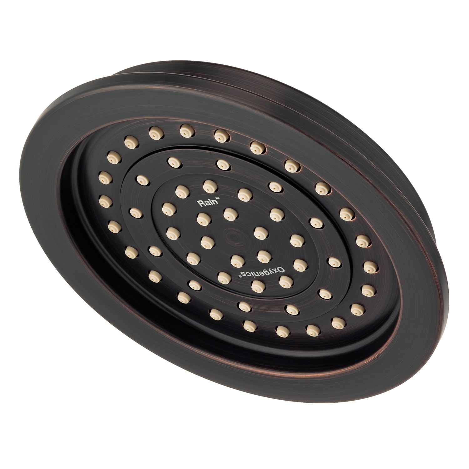 Oxygenics 45868 1.0 -Spray Oil rubbed bronze 7.5-in Round Fixed High Pressure Rain Shower Head 1.75 GPM