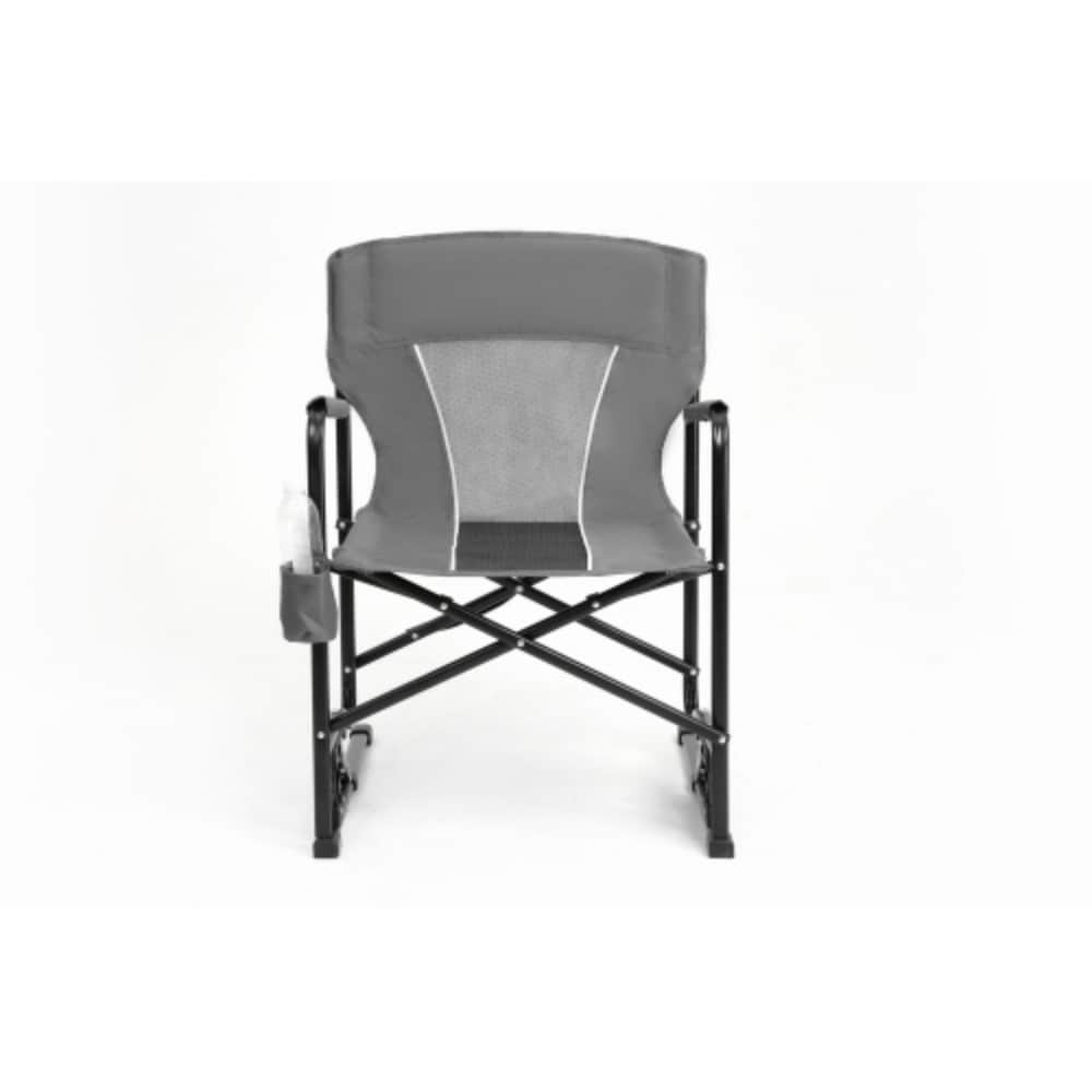 Clihome CWCH-OP3568-2CF Gray Steel Frame Stationary Dining Chair with Gray Sling Seat