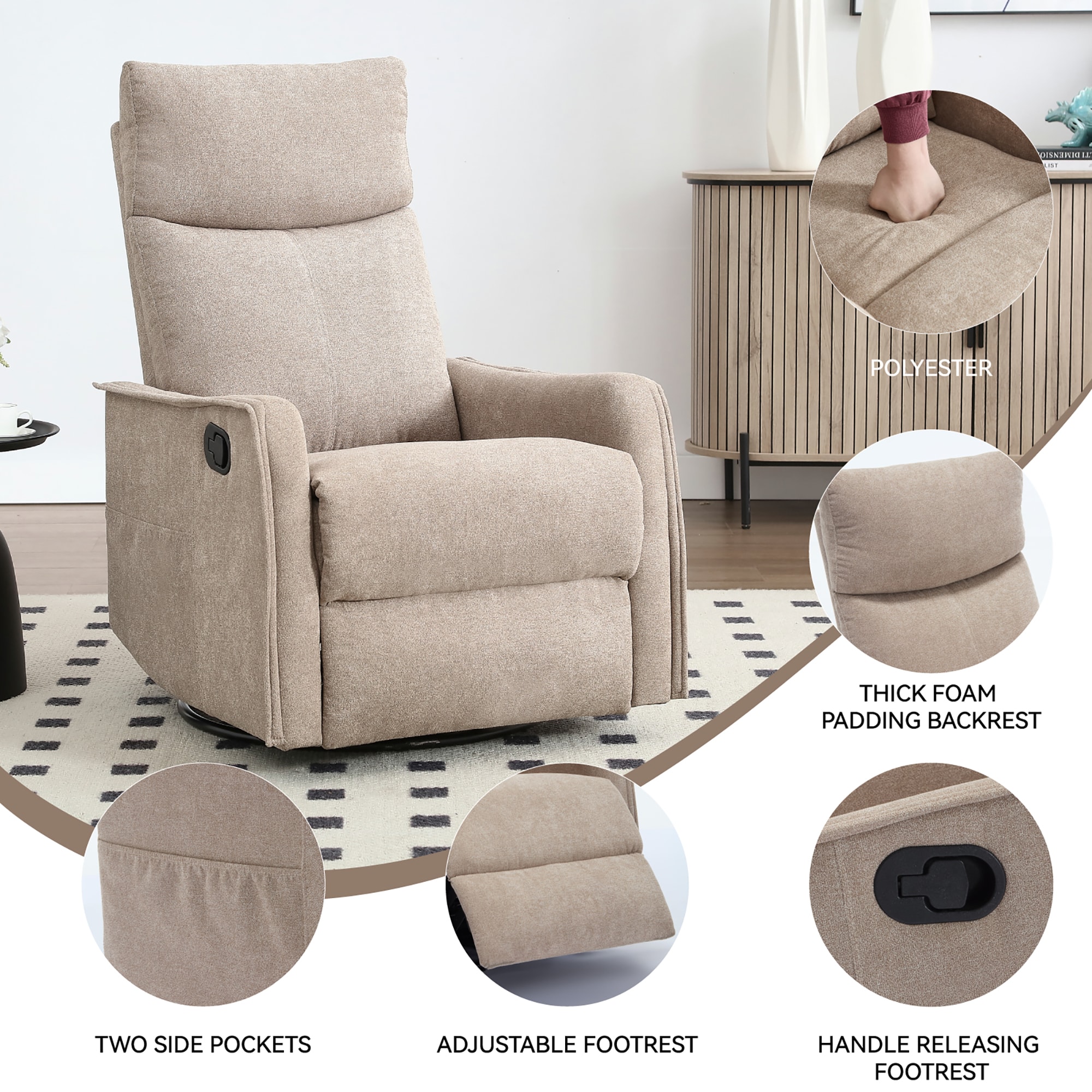Sumyeg WF-MMER-004 GREY recliners - View #2
